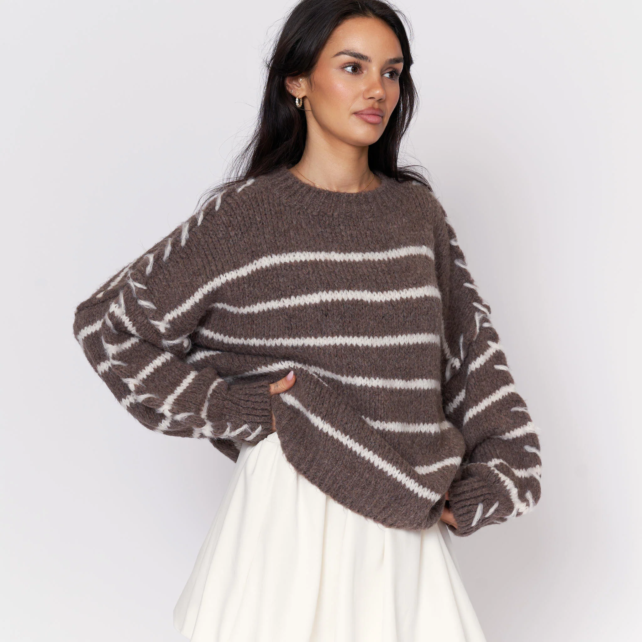 Oversize Cozy Stripes Pullover - Image 11