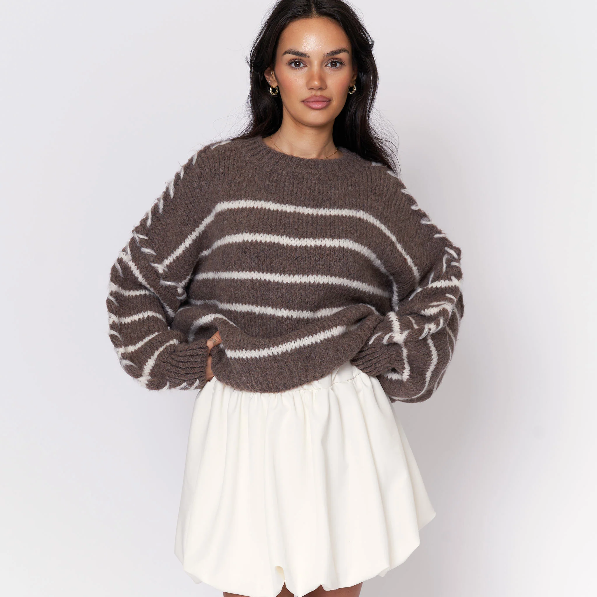 Oversize Cozy Stripes Pullover - Image 12