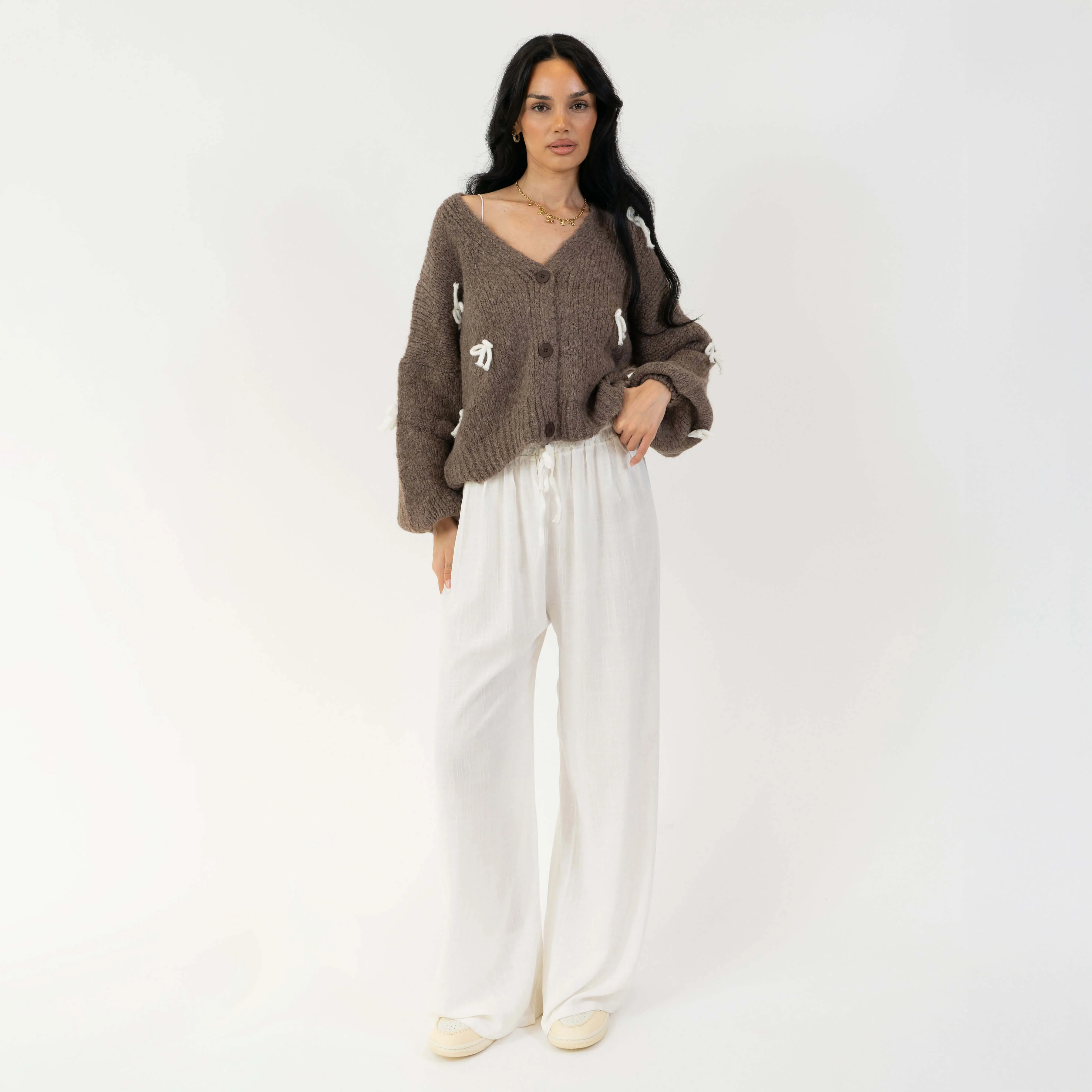 Oversize Mini Schleifen Cardigan - Image 18