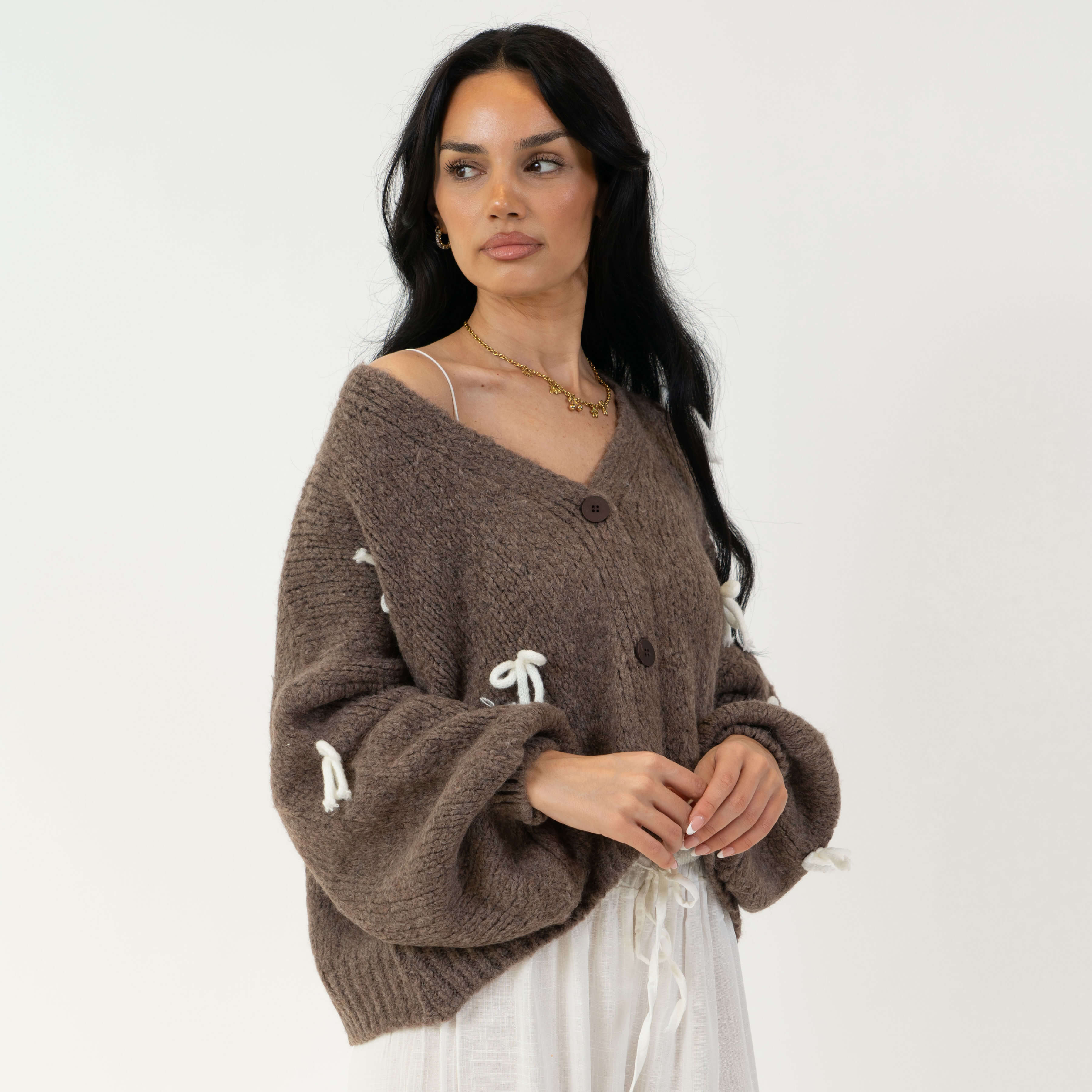 Oversize Mini Schleifen Cardigan - Image 19