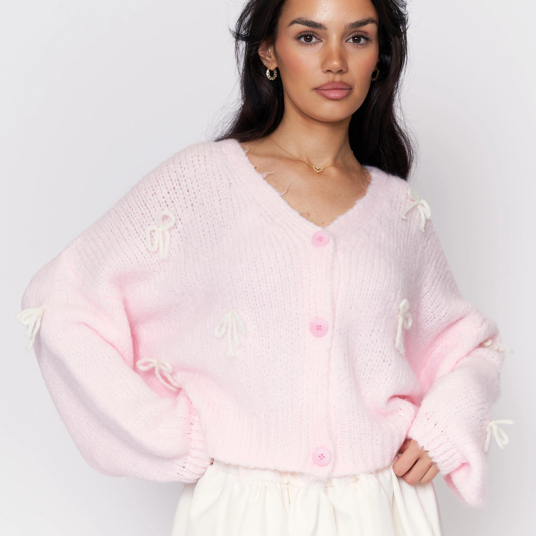 Oversize Mini Schleifen Cardigan - Image 22