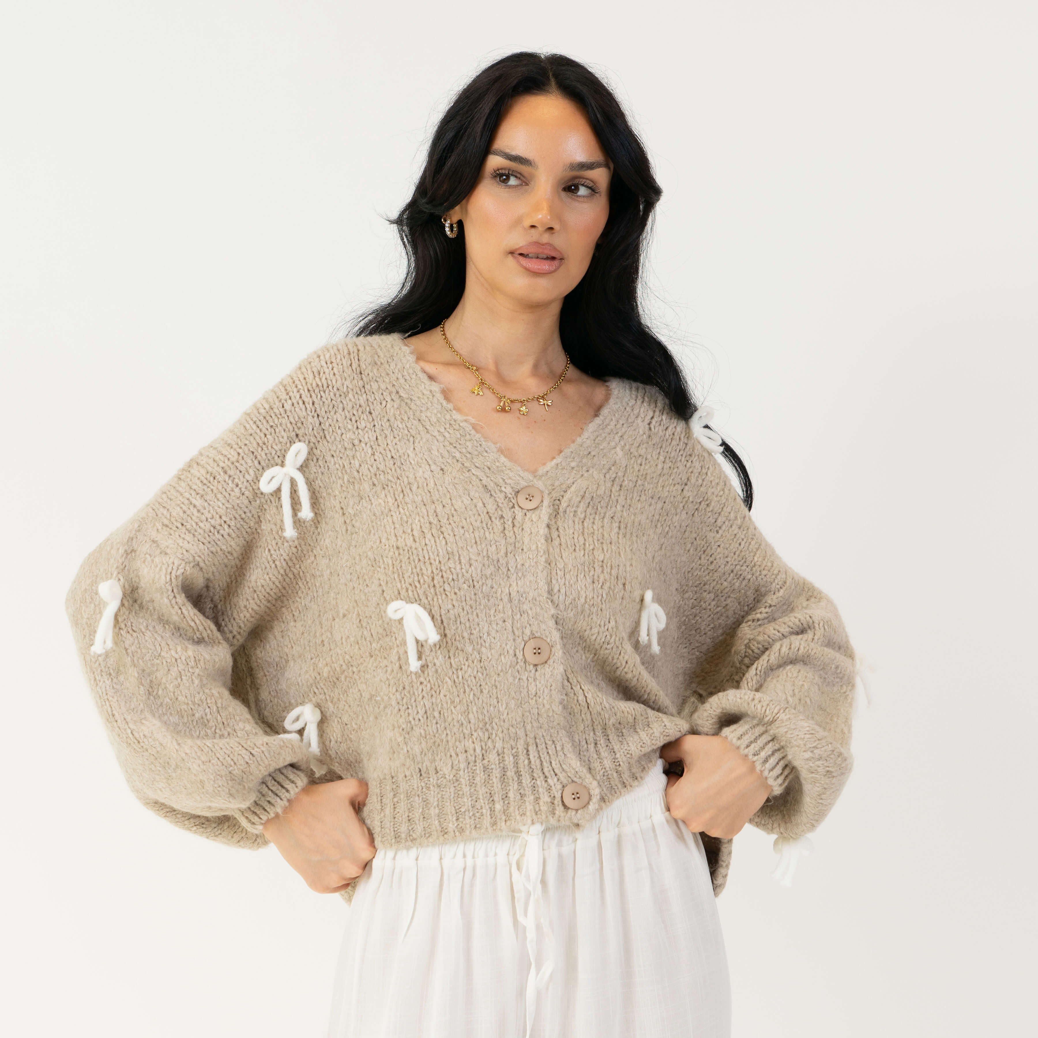 Oversize Mini Schleifen Cardigan - Image 24
