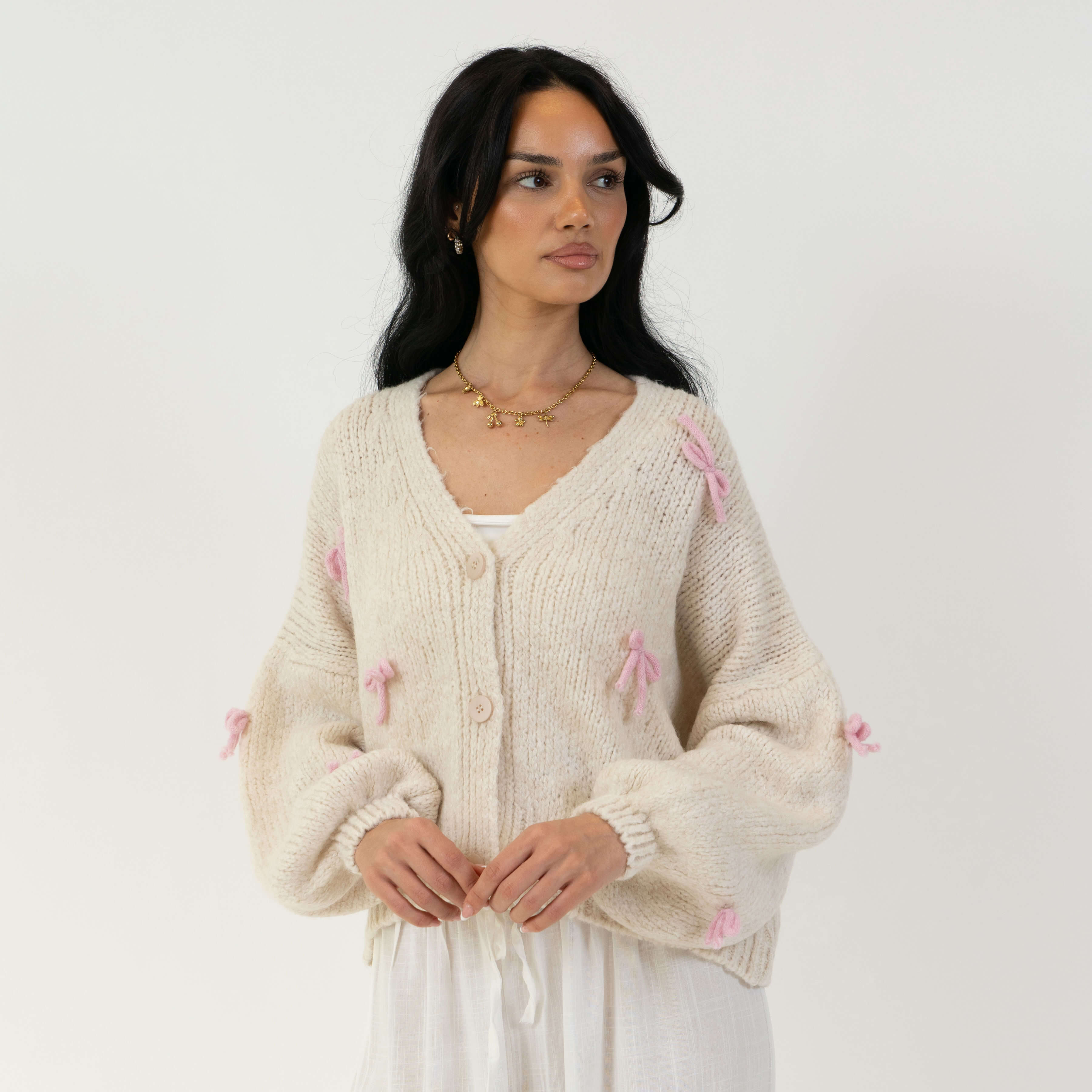 Oversize Mini Schleifen Cardigan - Image 29