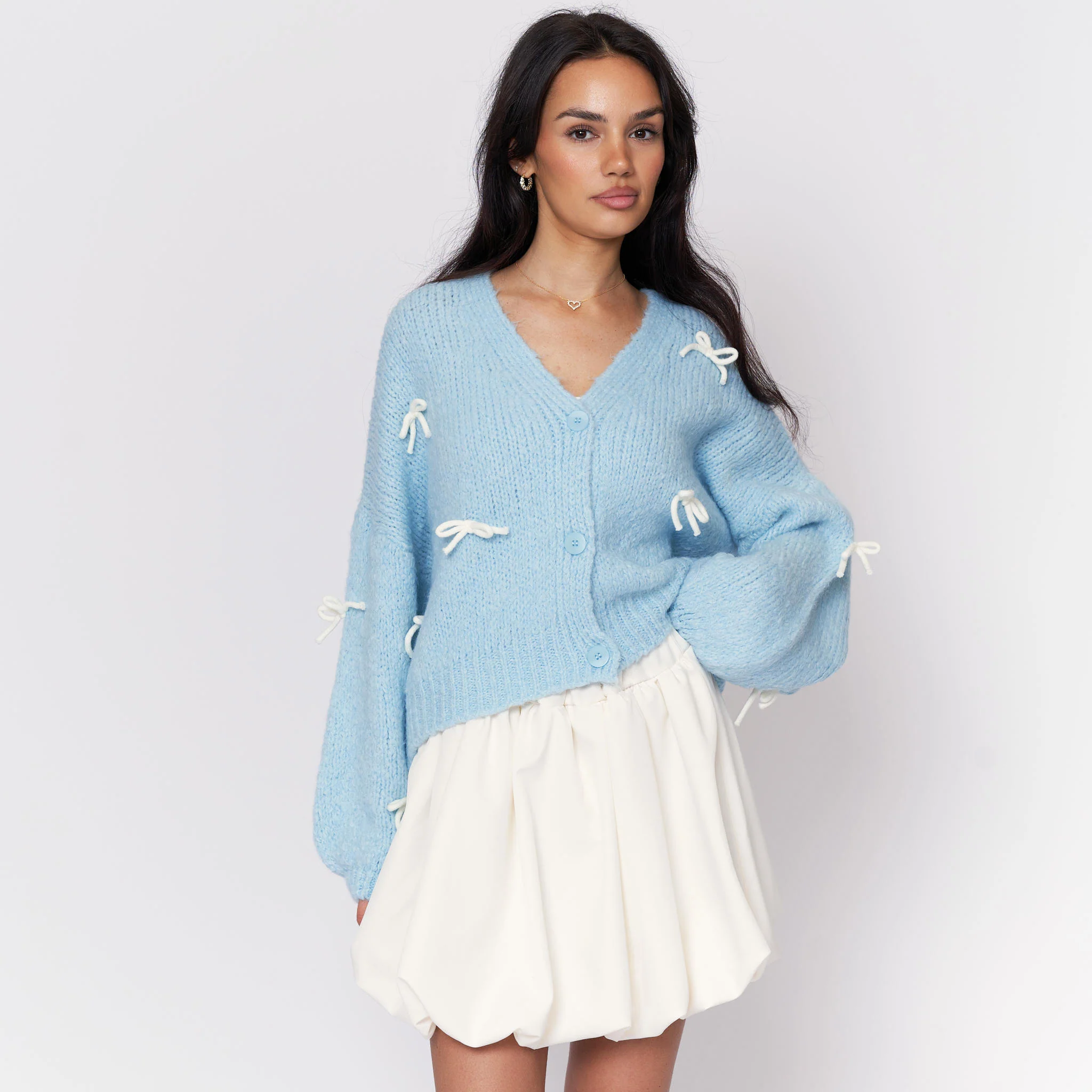 Oversize Mini Schleifen Cardigan - Image 30