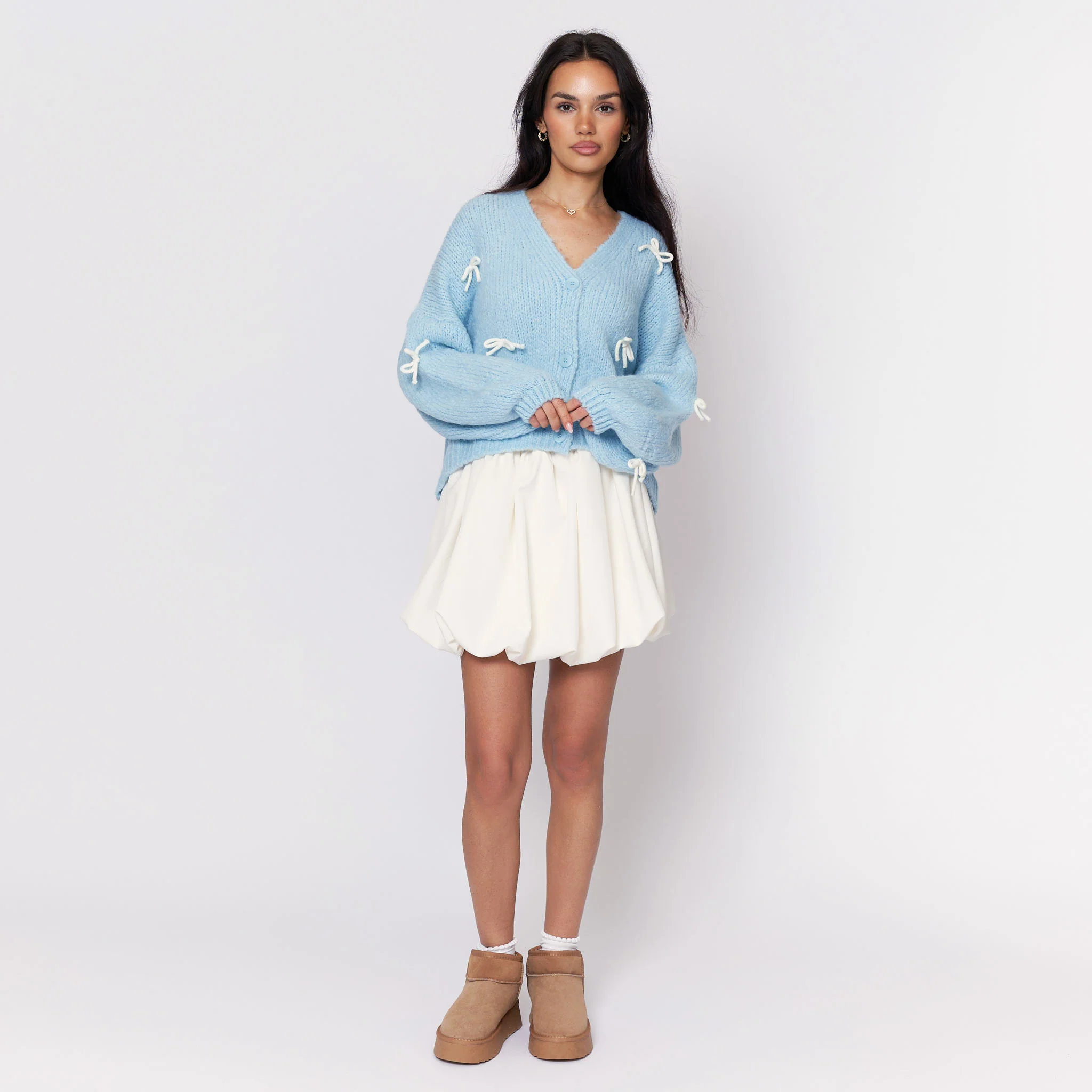 Oversize Mini Schleifen Cardigan - Image 31