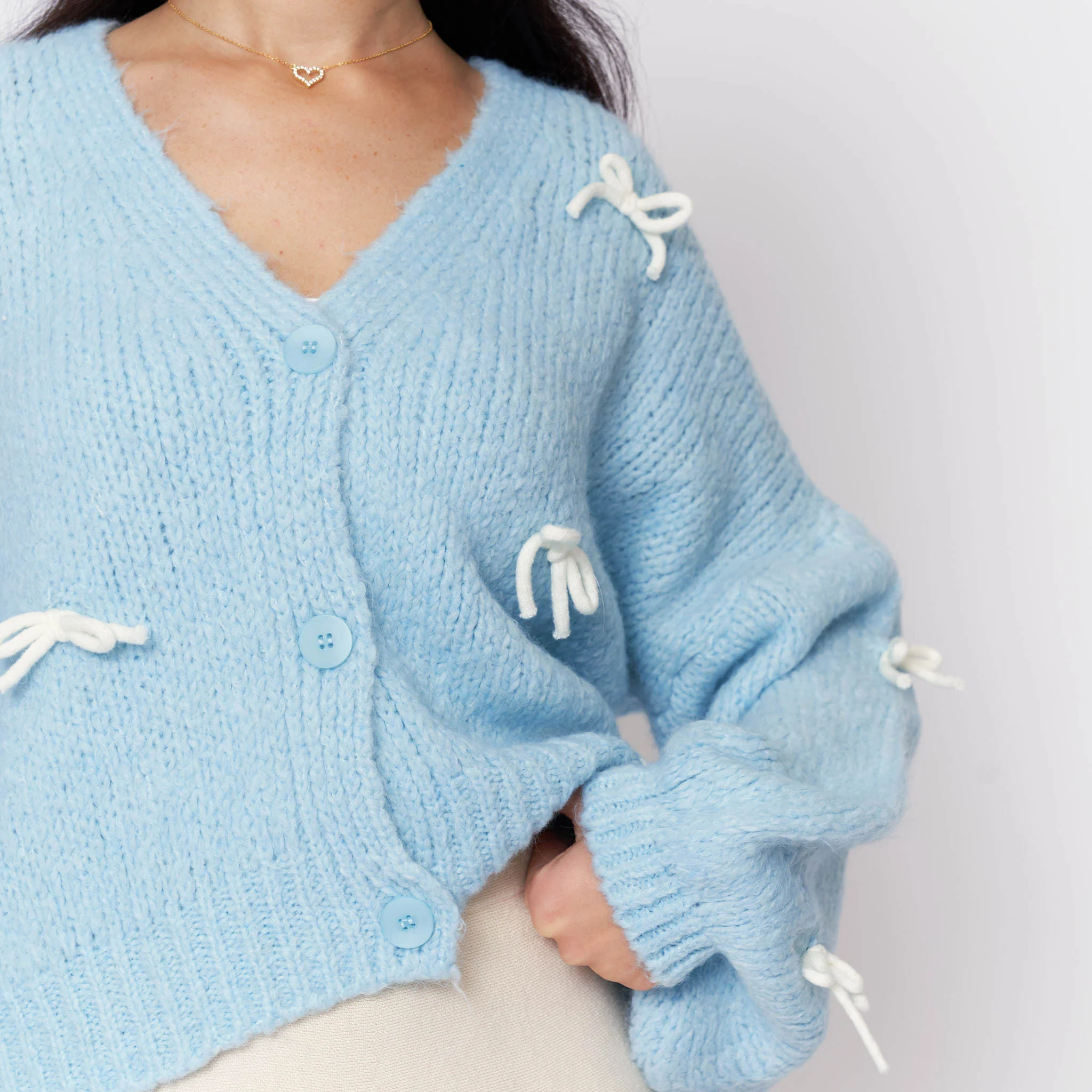 Oversize Mini Schleifen Cardigan - Image 32