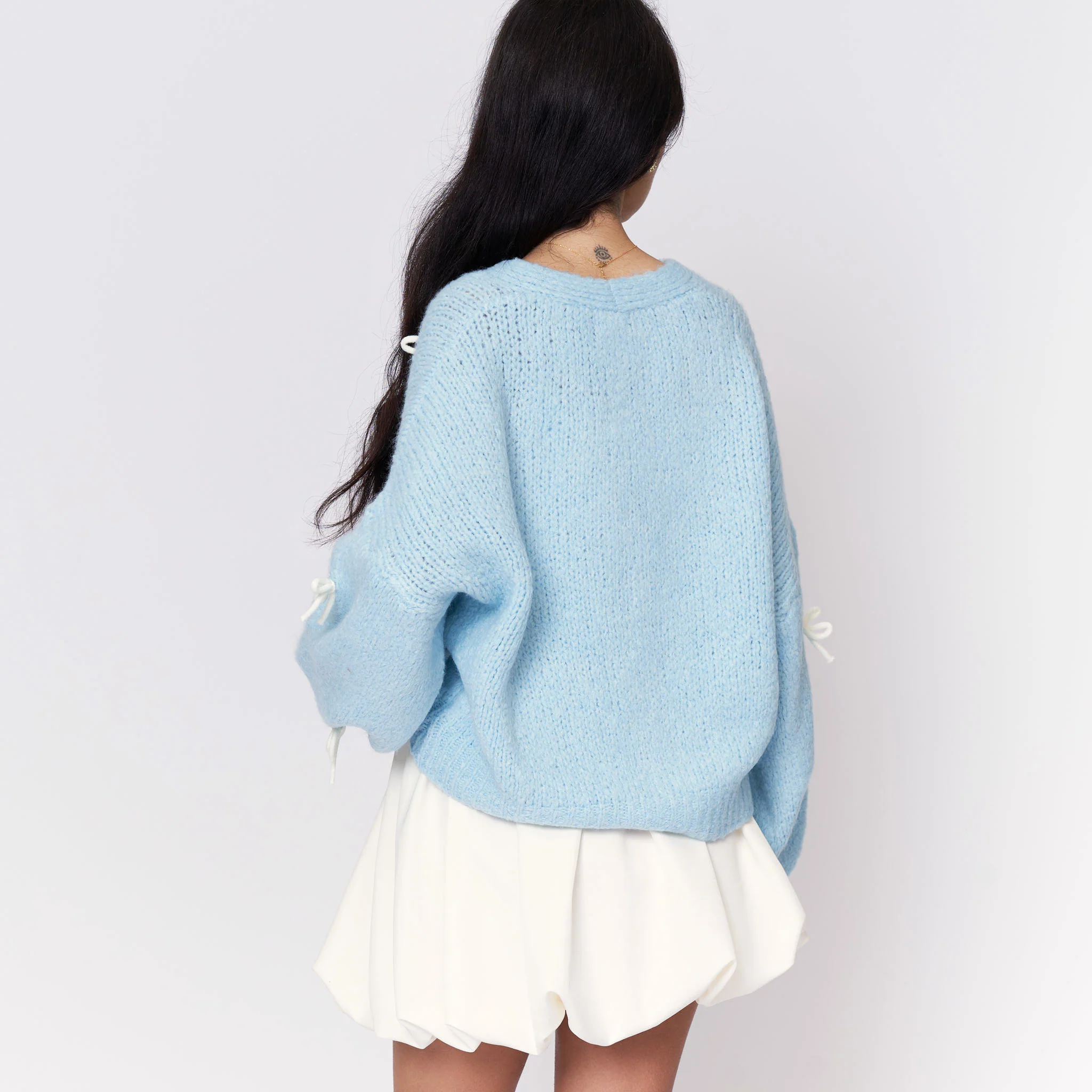 Oversize Mini Schleifen Cardigan - Image 33