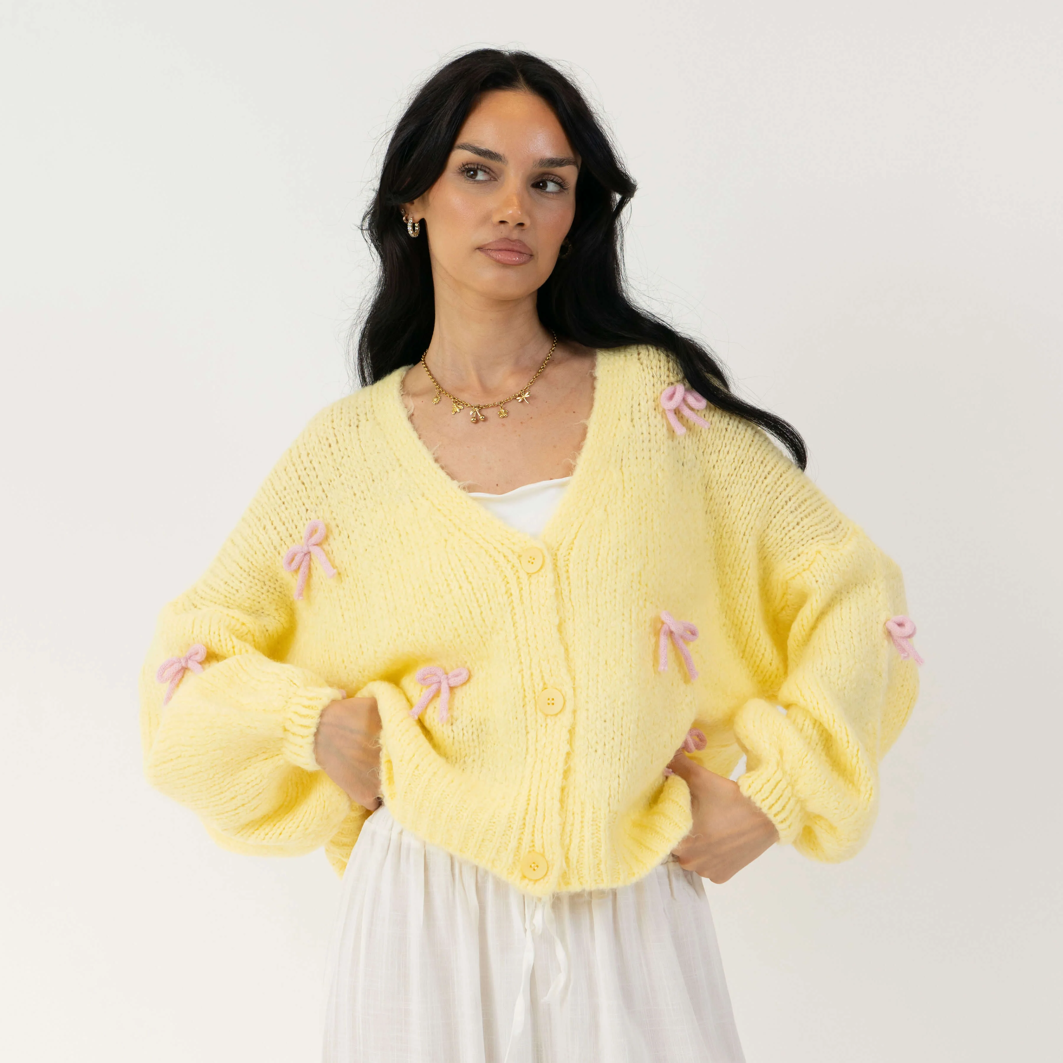 Oversize Mini Schleifen Cardigan - Image 41
