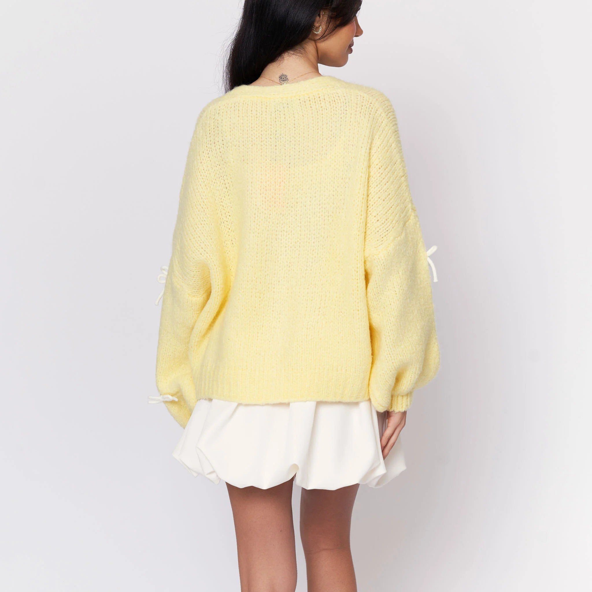 Oversize Mini Schleifen Cardigan - Image 6