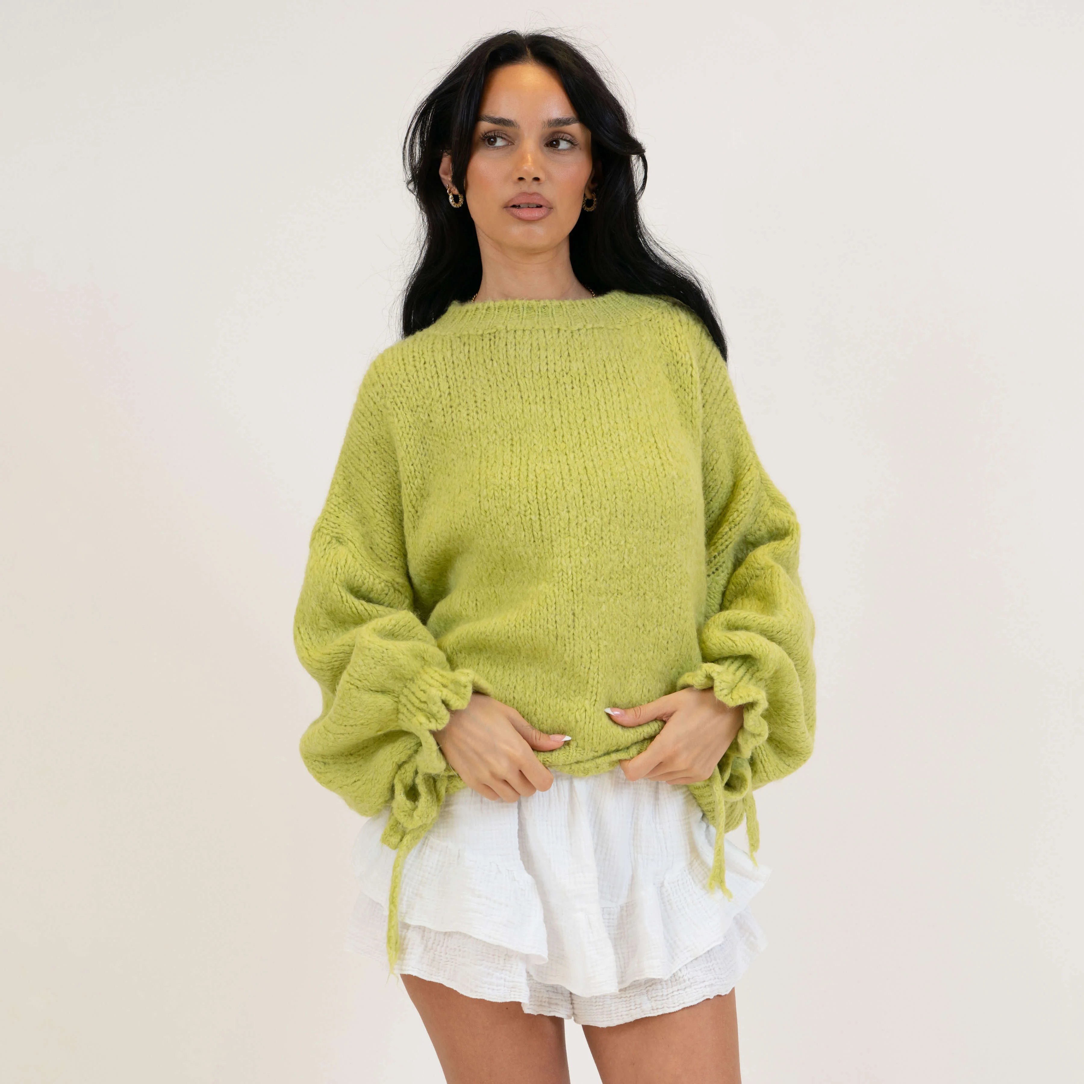 Oversize-Pullover mit Schleifenärmeln - Image 9