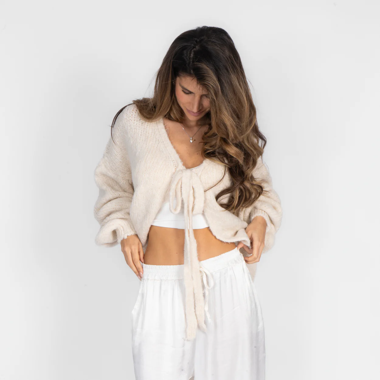 Oversize Tie Cardigan - Image 37