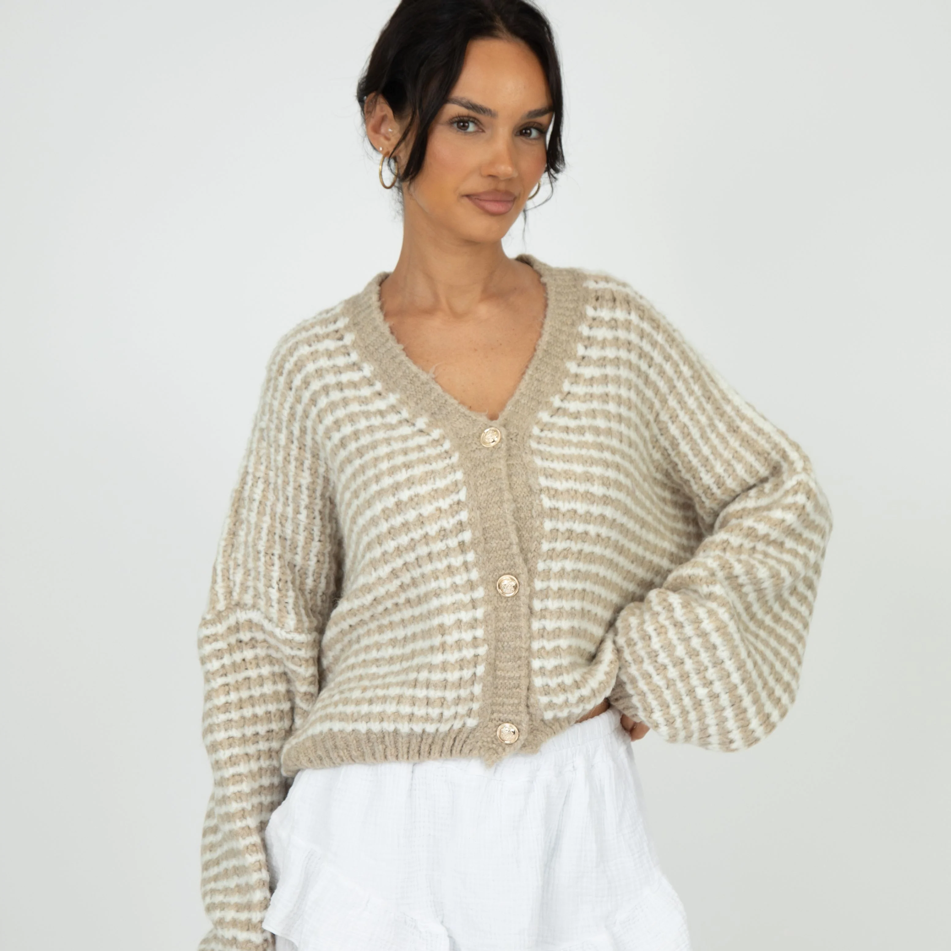 Oversize Waffelstrick Cardigan - Image 15