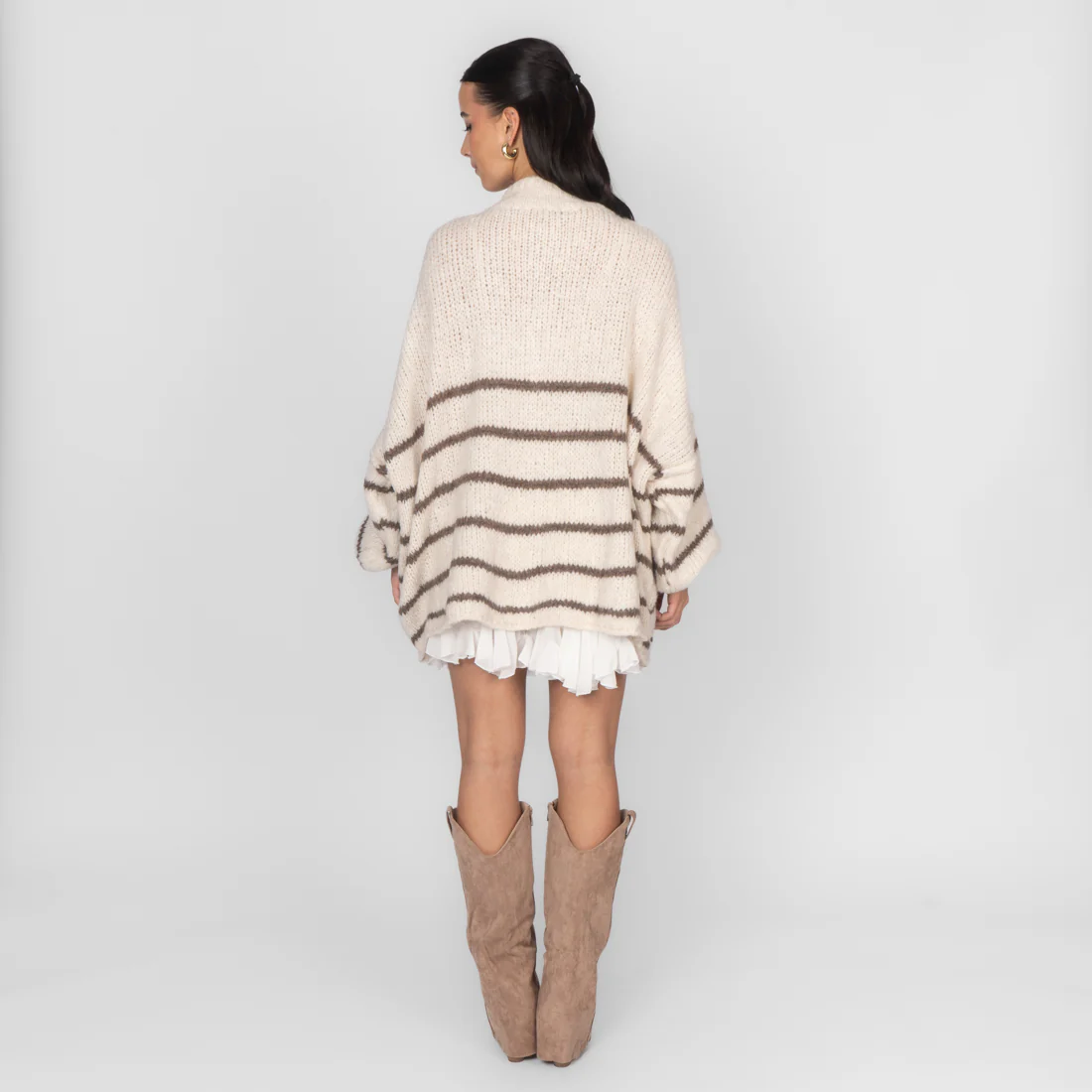 Oversized Cardigan „CozyGlam“ – Stripe Edition - Image 20