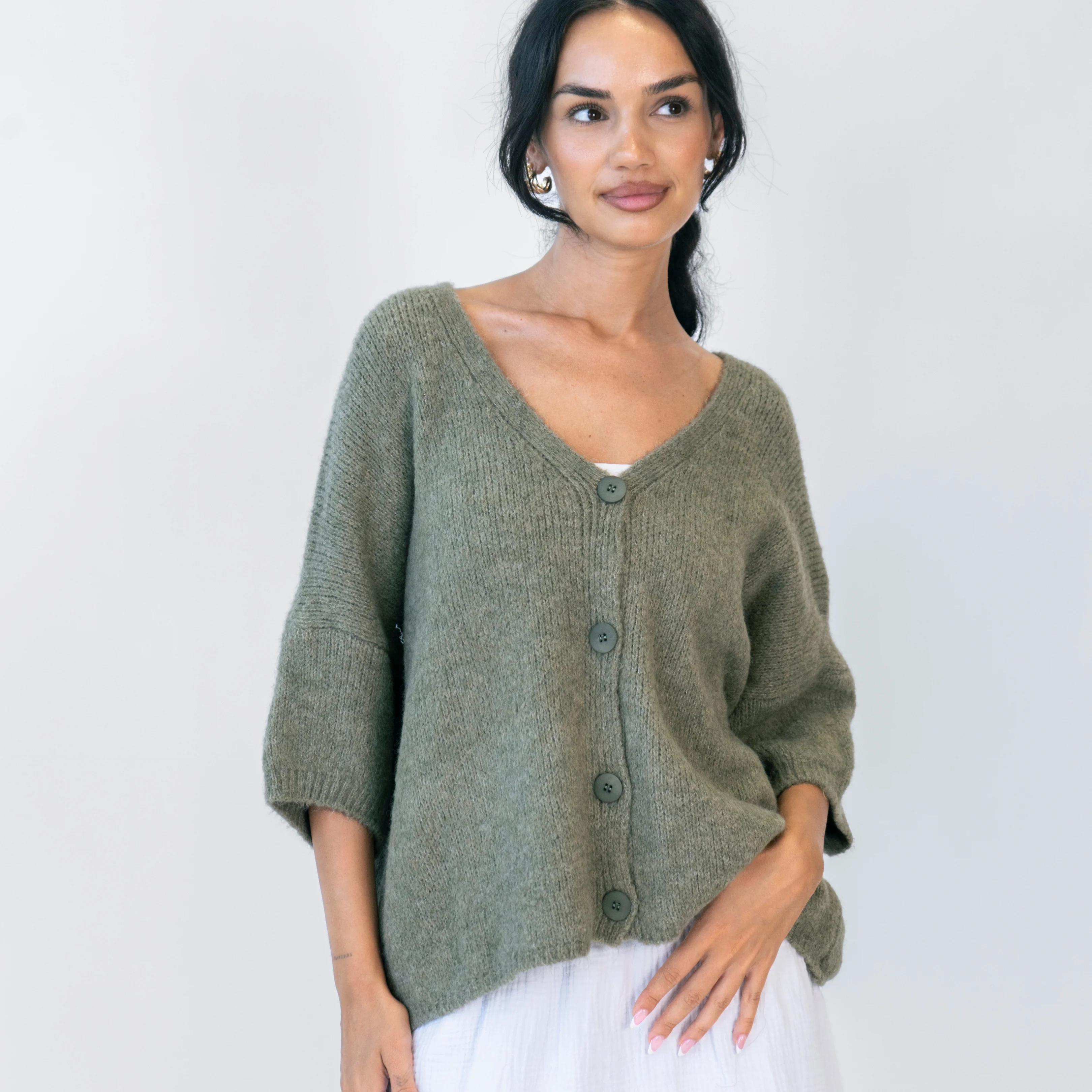 Oversized Cardigan mit 3/4-Ärmeln - Image 17