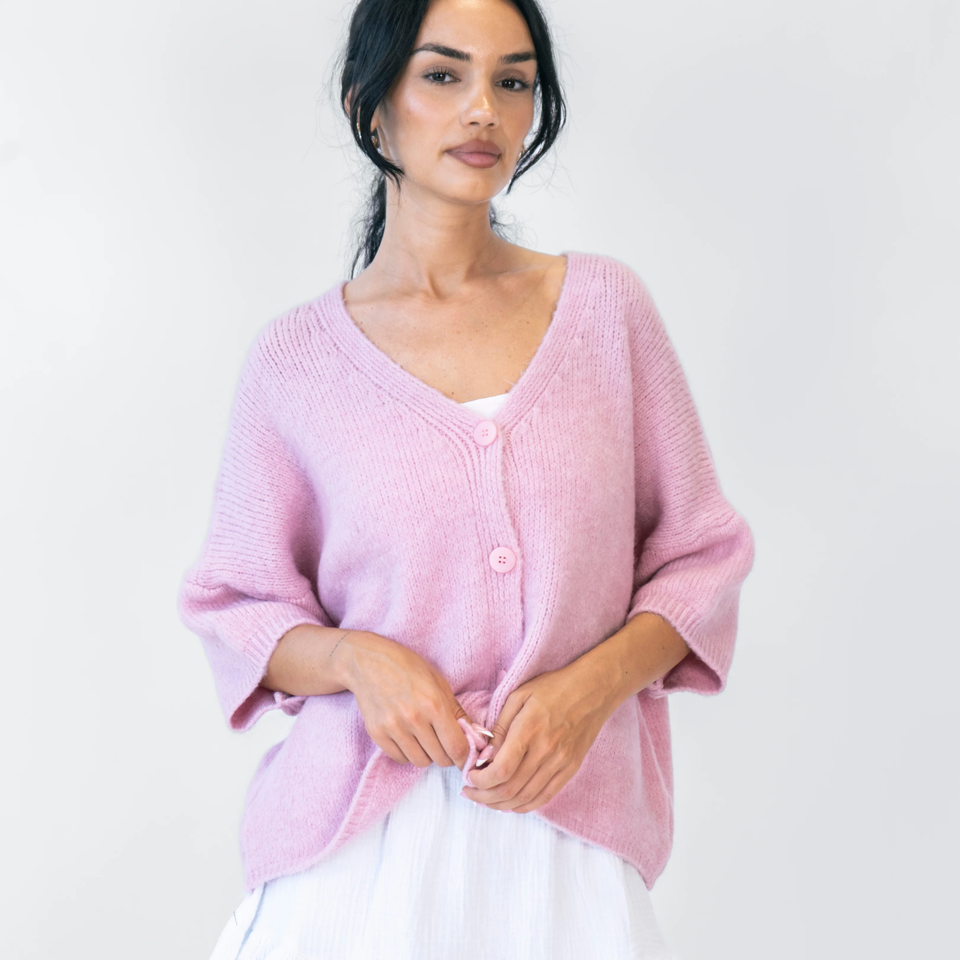 Oversized Cardigan mit 3/4-Ärmeln - Image 4