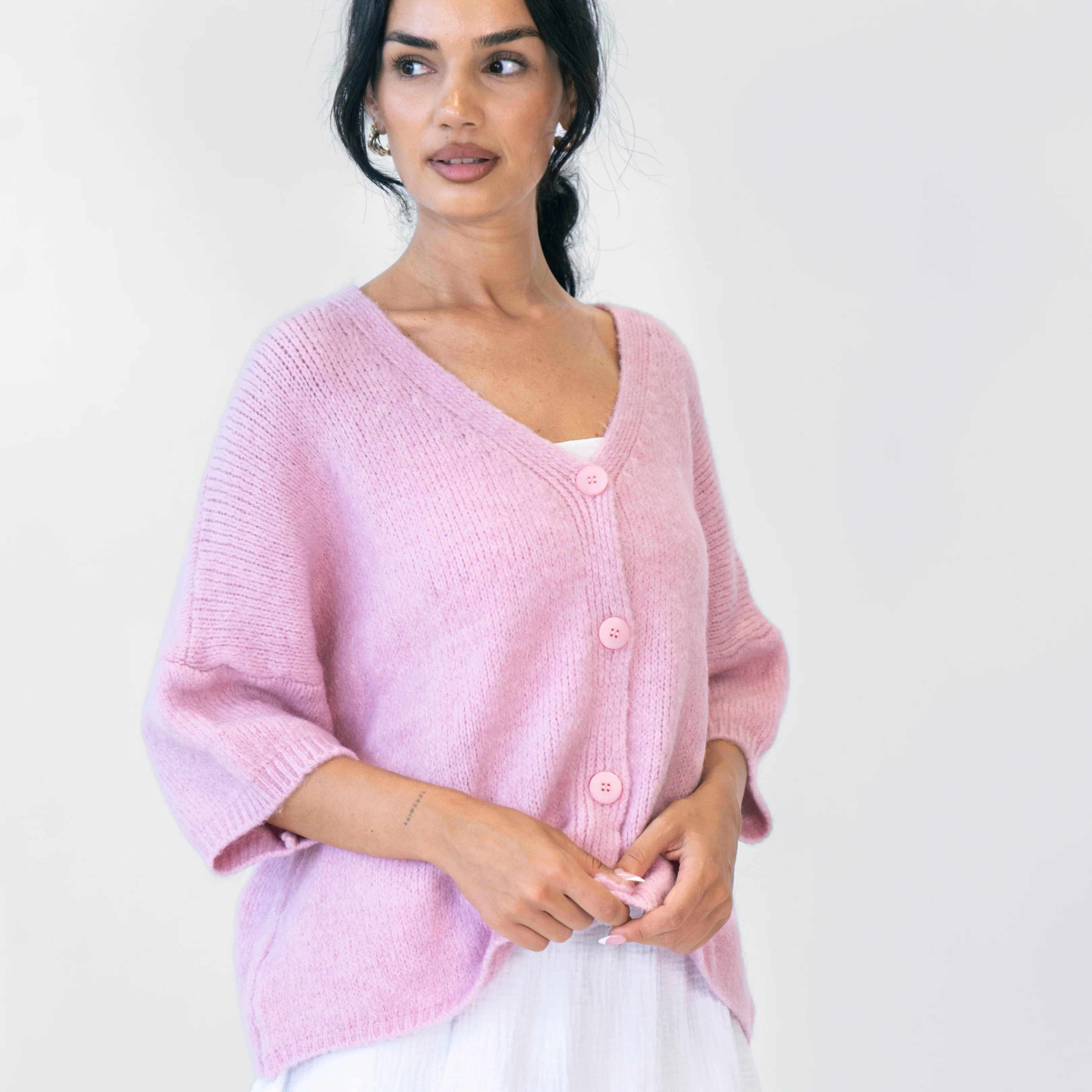 Oversized Cardigan mit 3/4-Ärmeln - Image 5