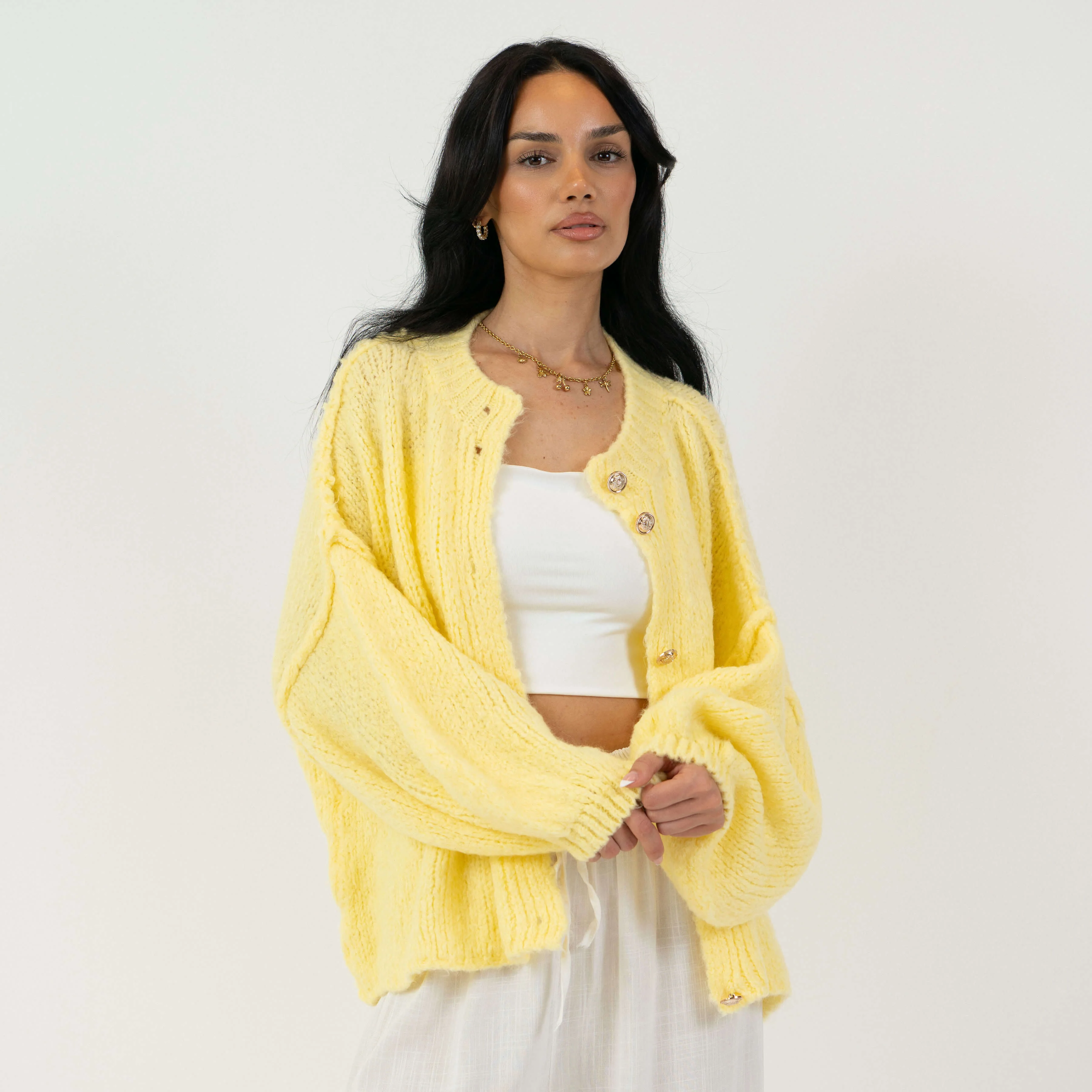 Oversized Cardigan Short "CozyGlam" - Image 28