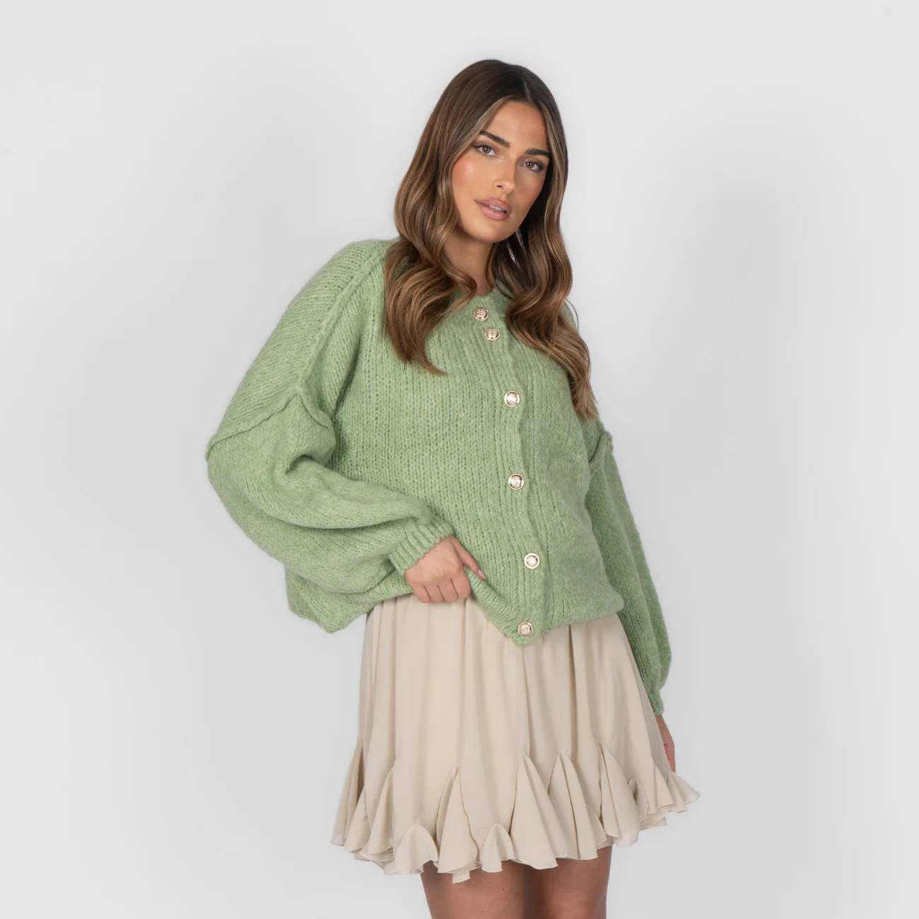 Oversized Cardigan Short "CozyGlam" - Image 34
