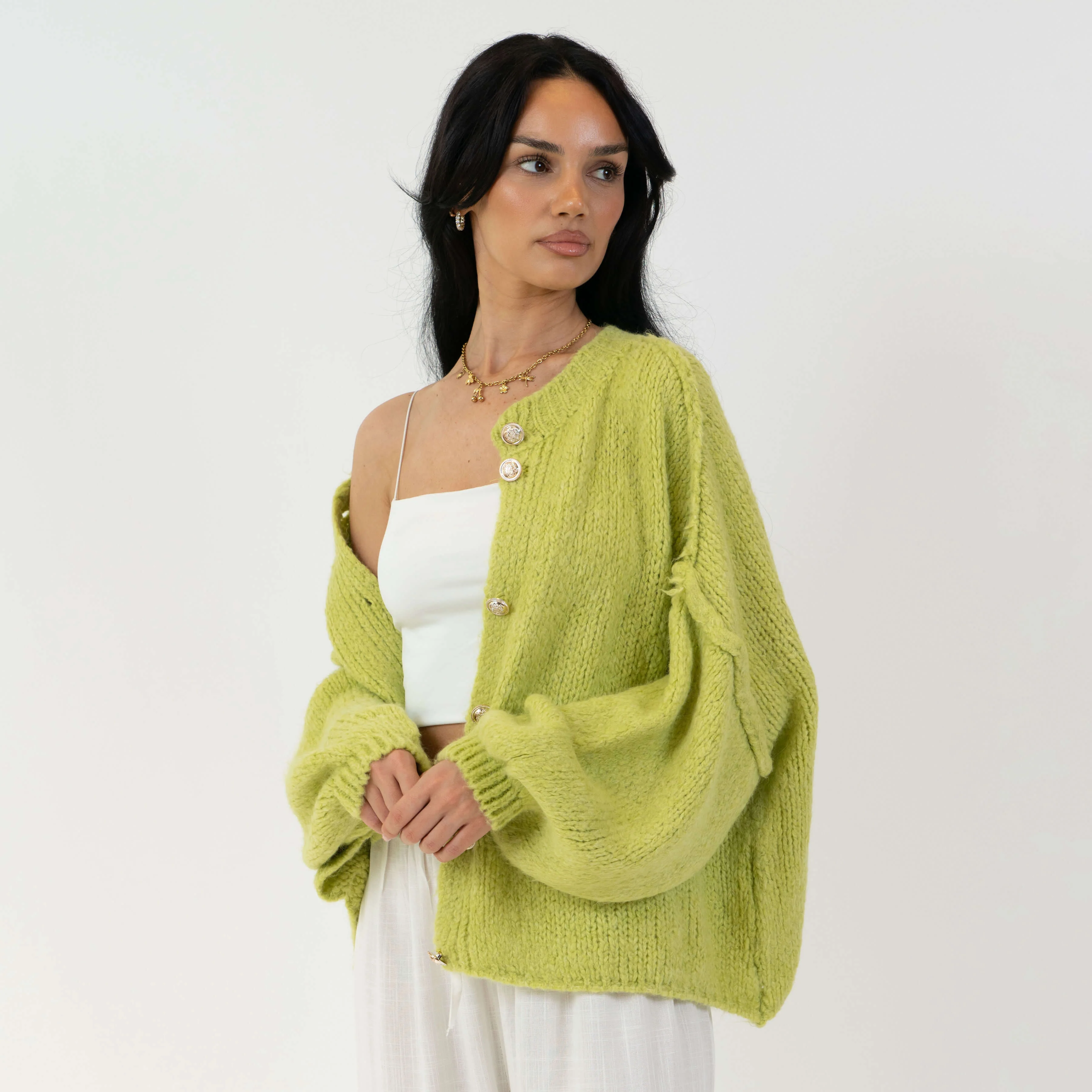 Oversized Cardigan Short "CozyGlam" - Image 44