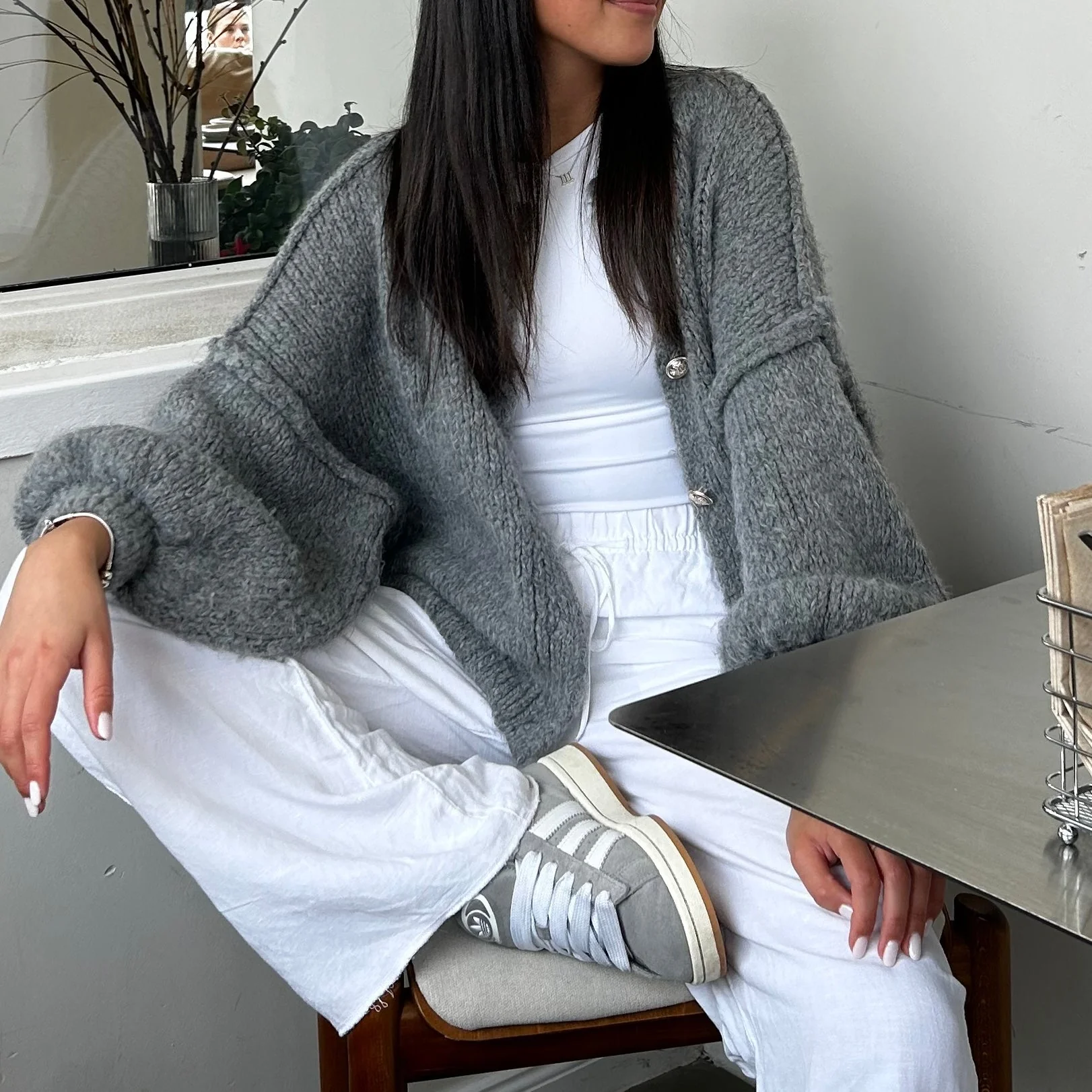 Oversized Cardigan Short "CozyGlam" - Image 52