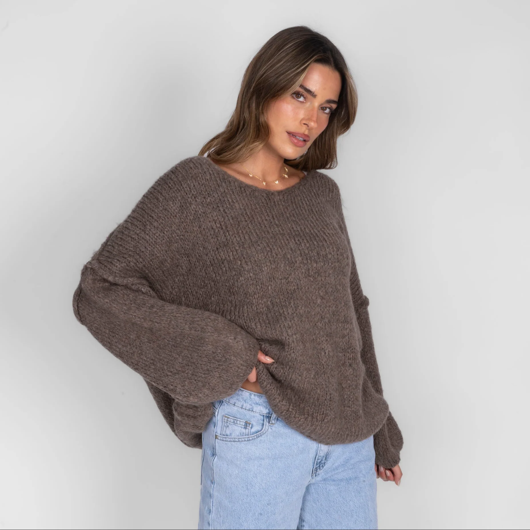 Oversized V-Neck Pullover