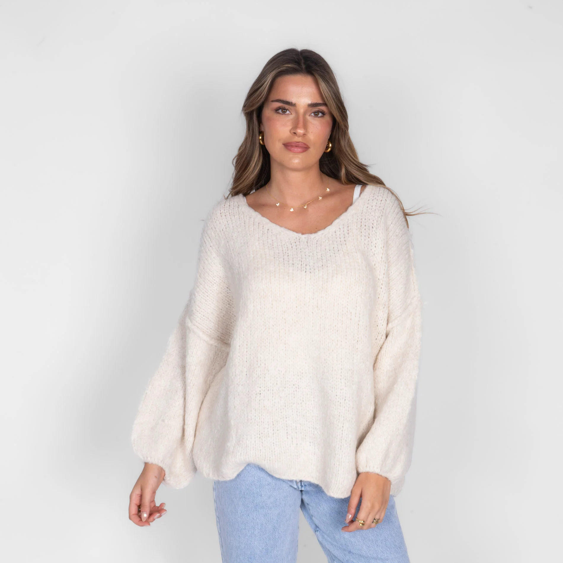 Oversized V-Neck Pullover - Image 11