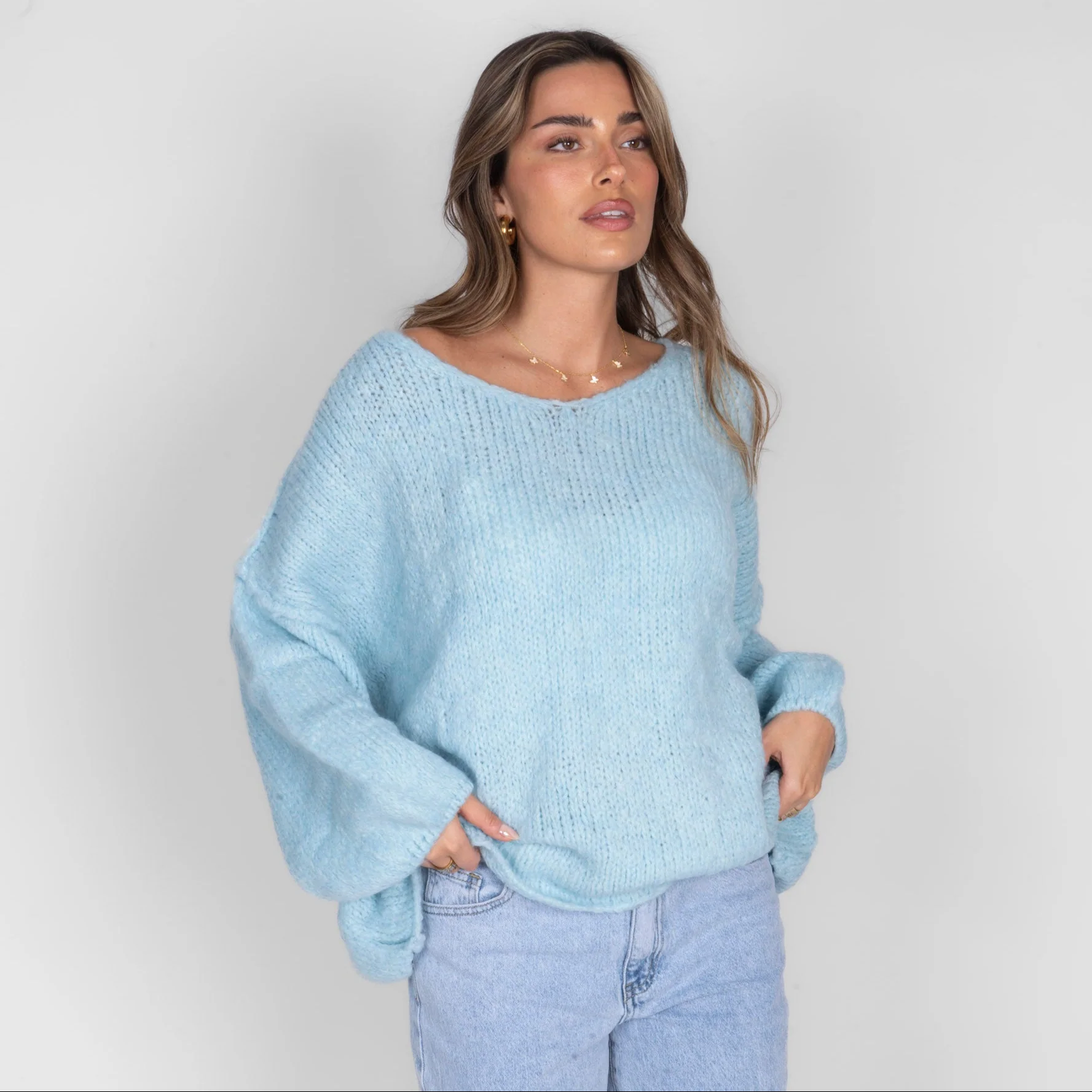 Oversized V-Neck Pullover - Image 14