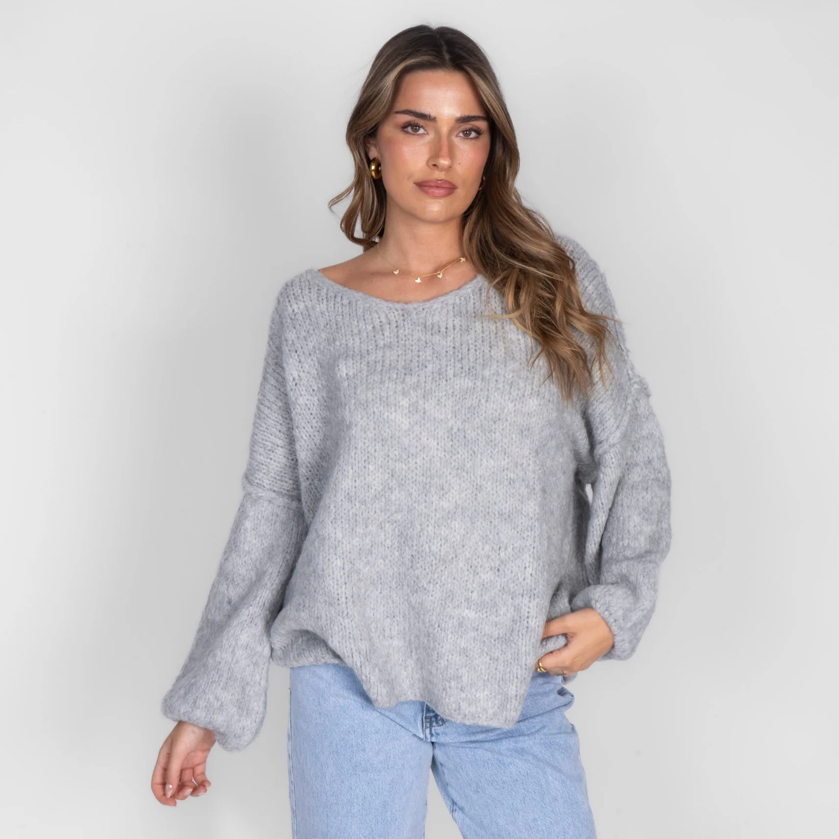 Oversized V-Neck Pullover - Image 21