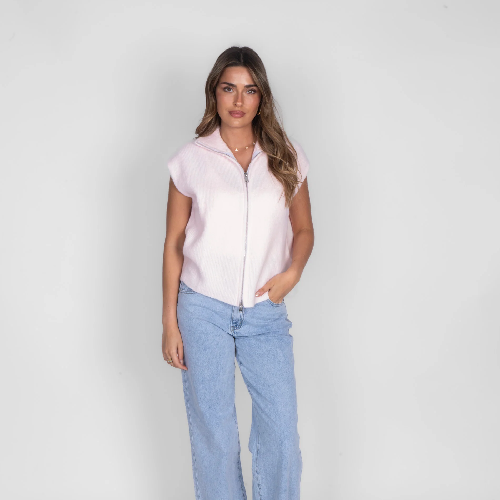 Oversized Zip Strickweste - Image 16