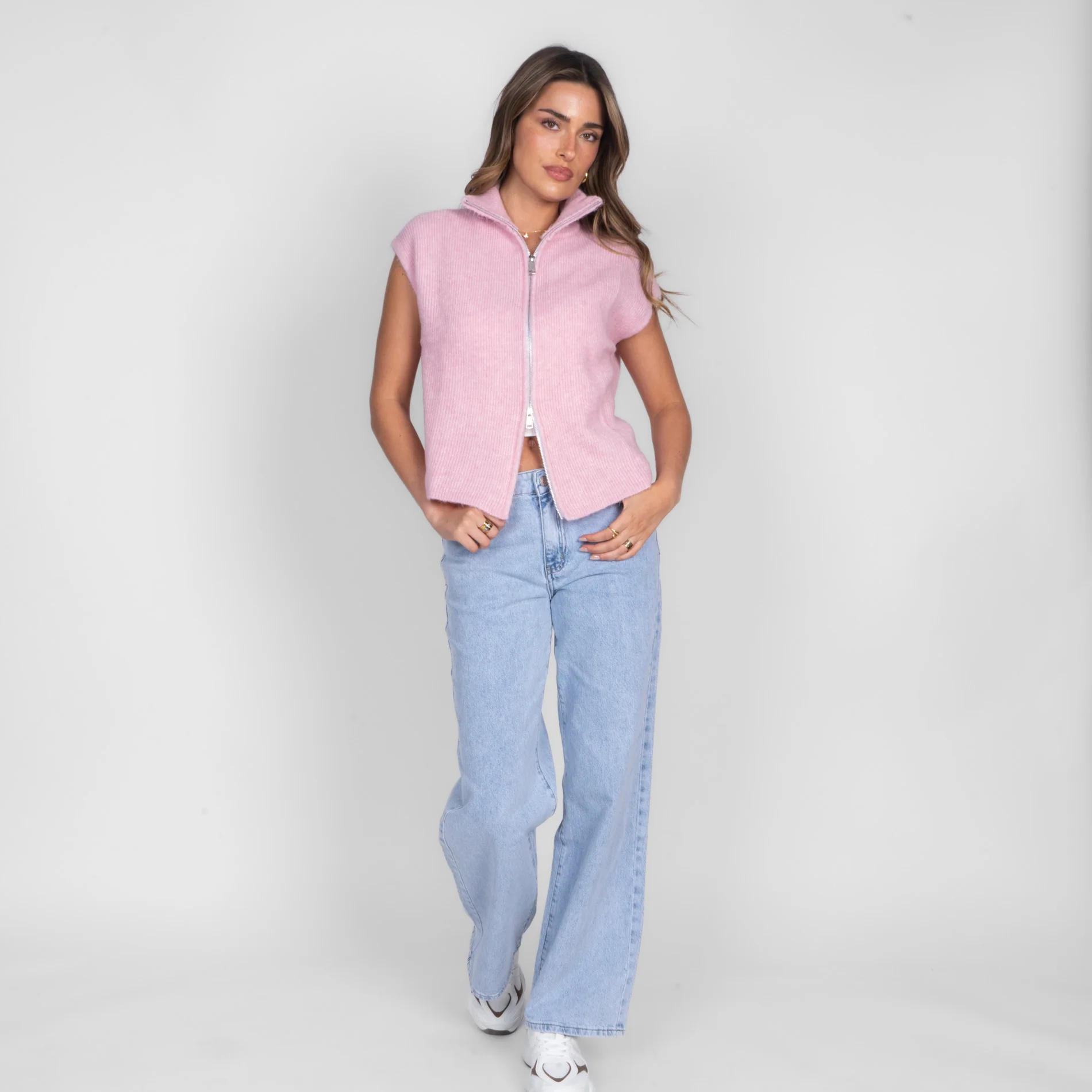 Oversized Zip Strickweste - Image 21