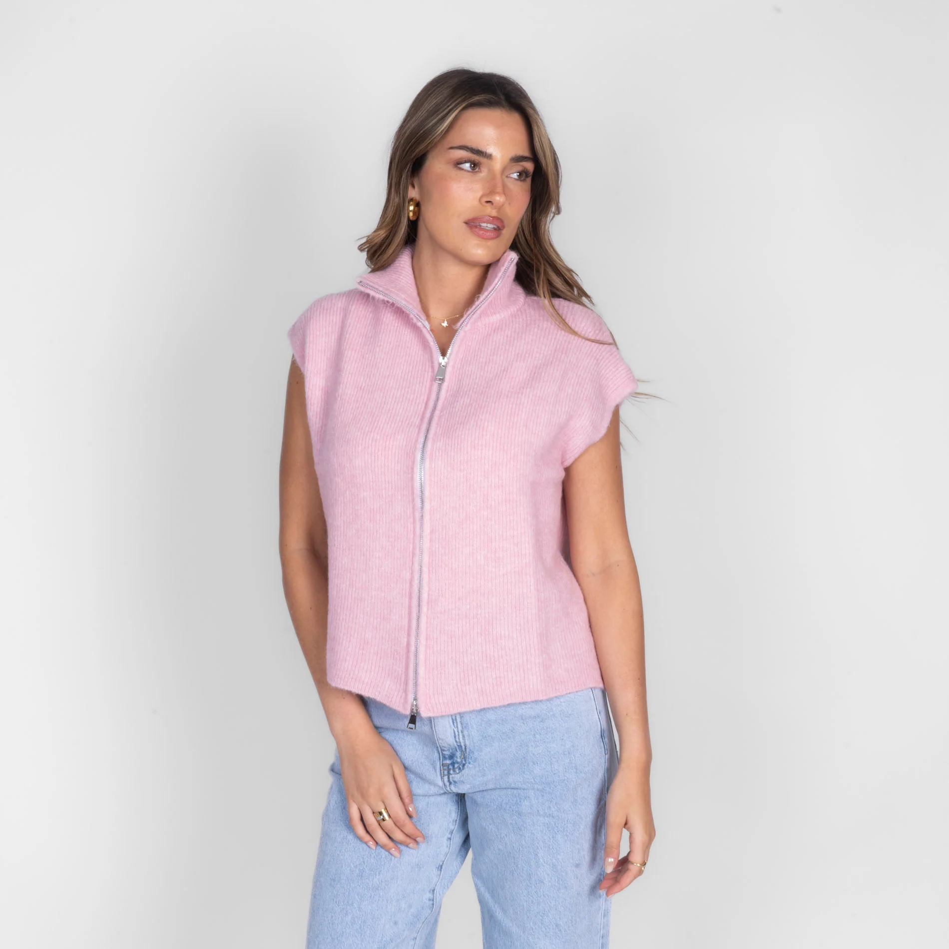 Oversized Zip Strickweste - Image 23