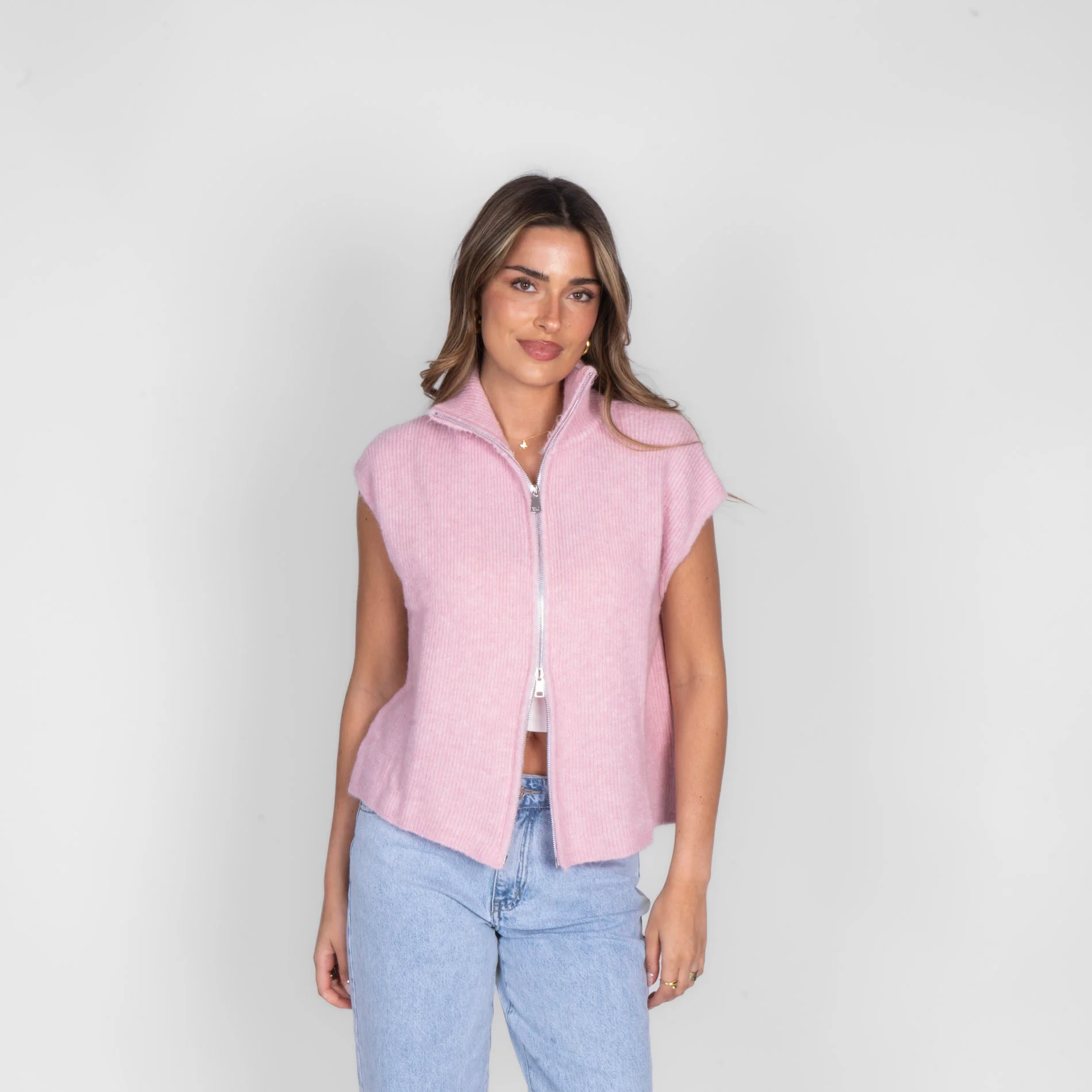 Oversized Zip Strickweste - Image 24