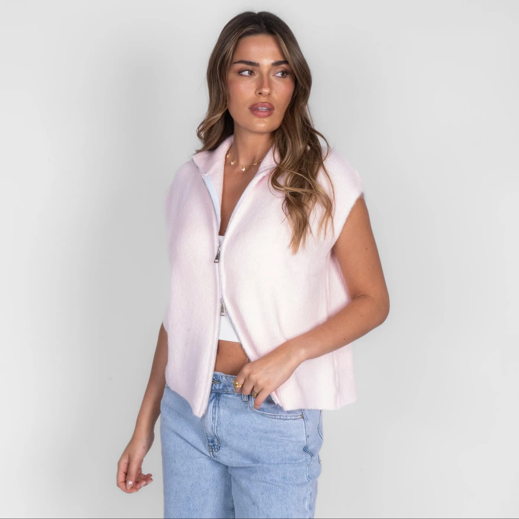Oversized Zip Strickweste - Image 26
