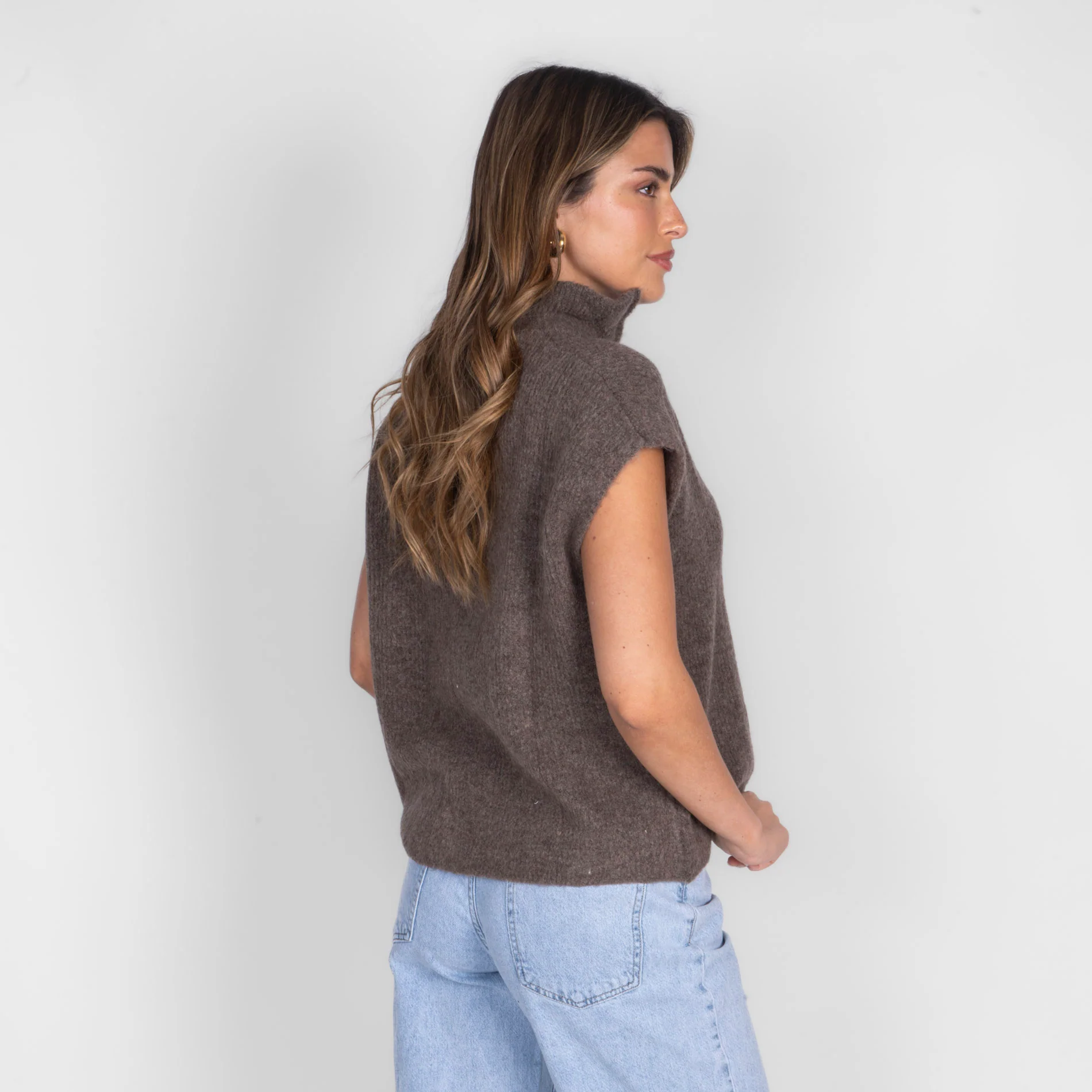 Oversized Zip Strickweste - Image 3