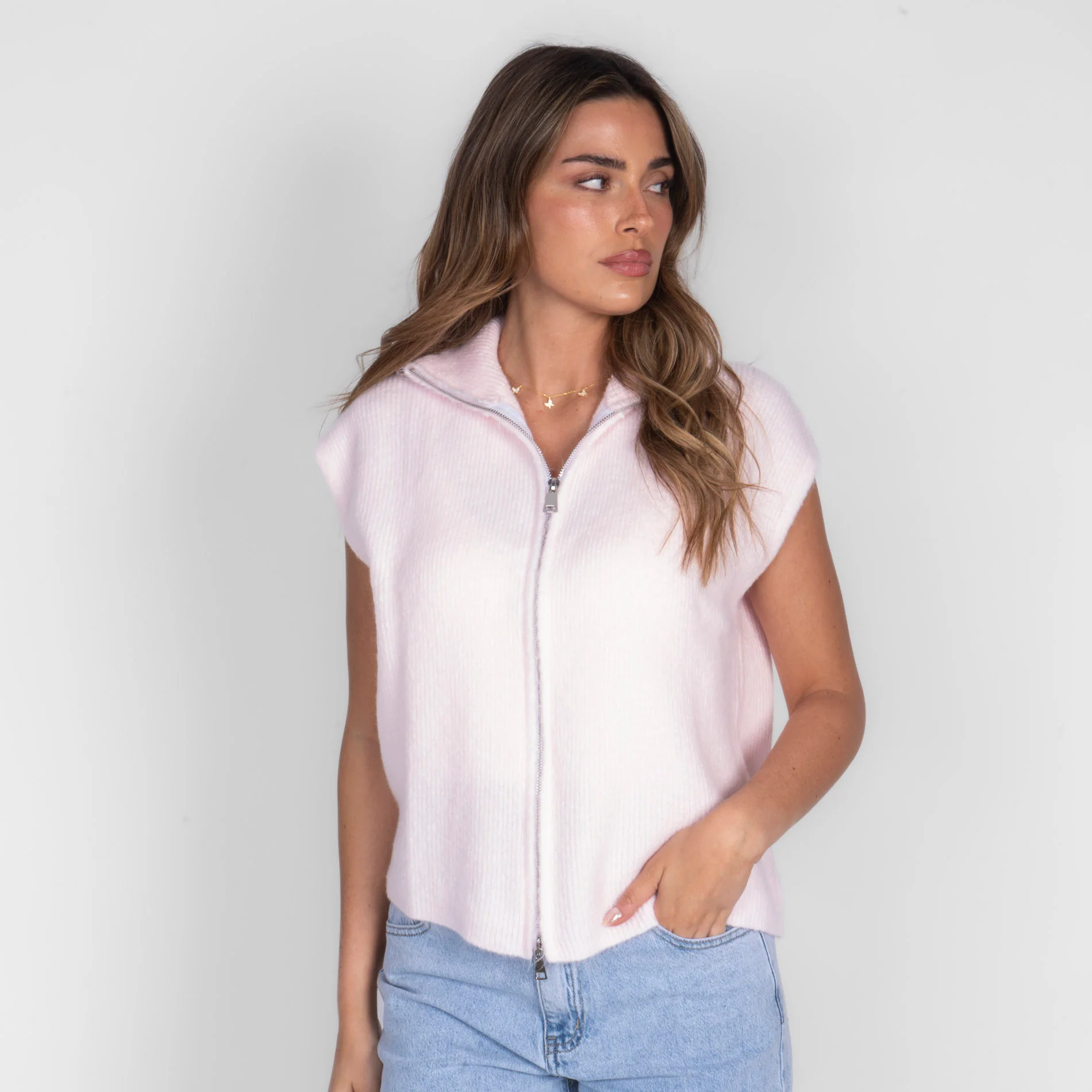 Oversized Zip Strickweste - Image 30