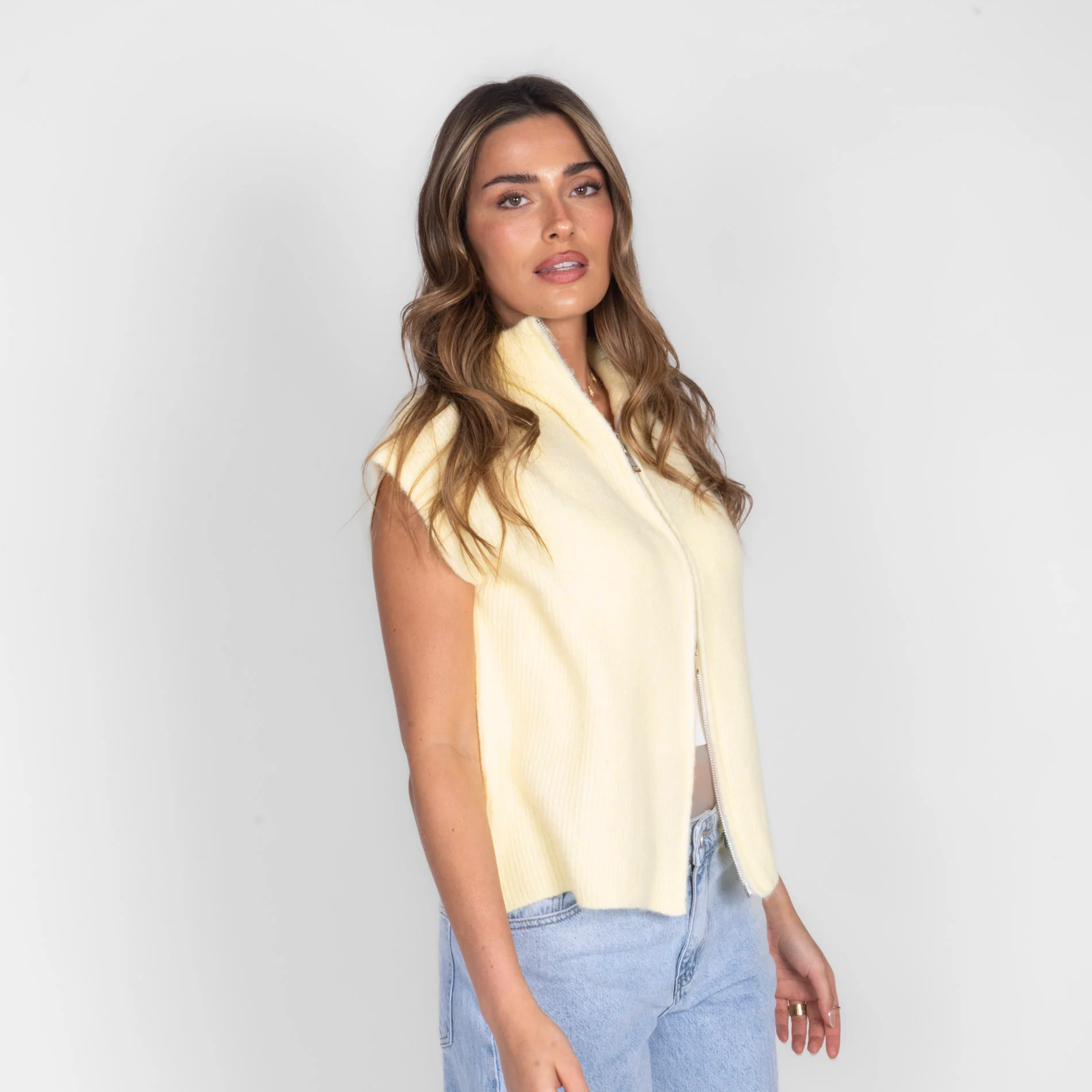 Oversized Zip Strickweste - Image 38