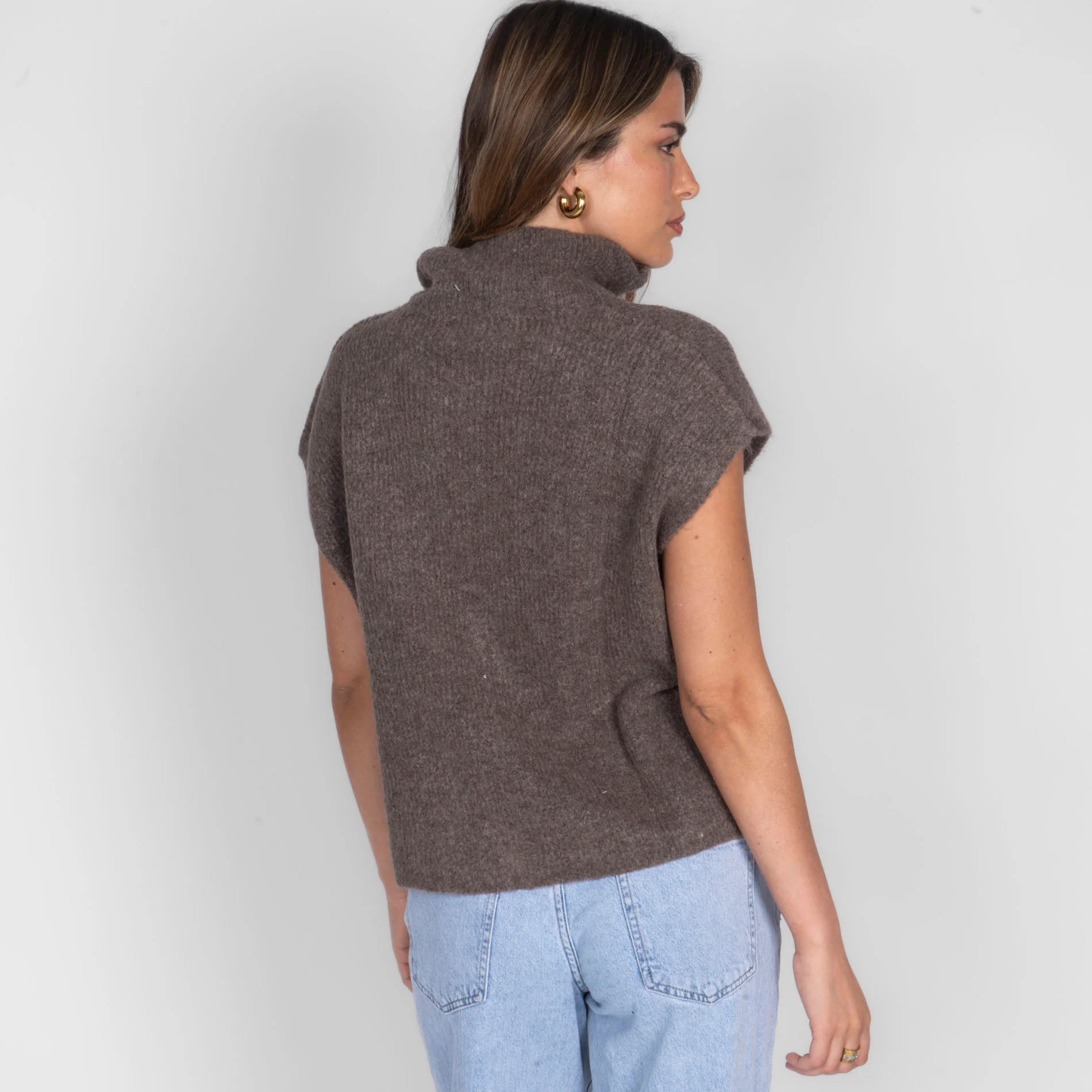 Oversized Zip Strickweste - Image 5