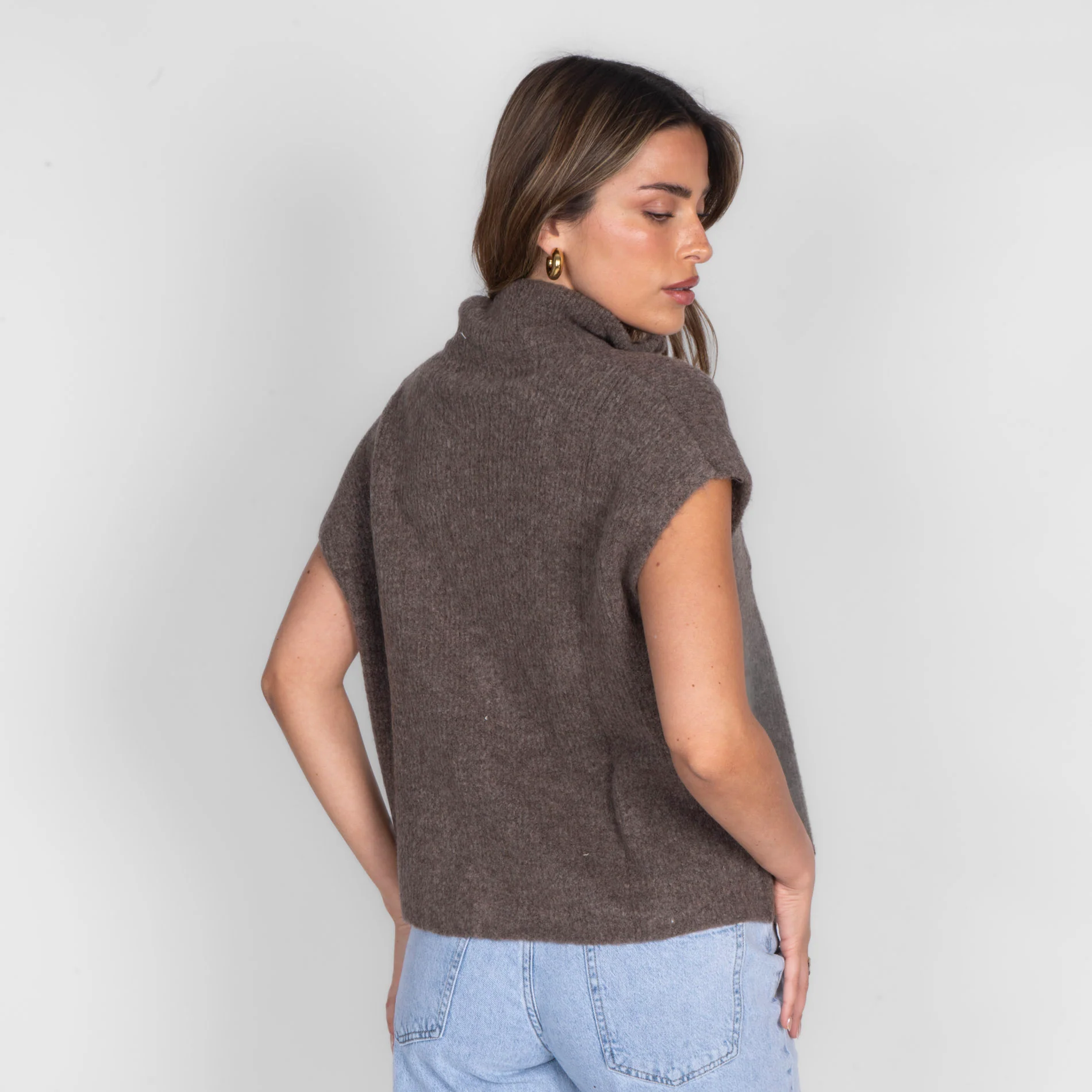 Oversized Zip Strickweste - Image 7