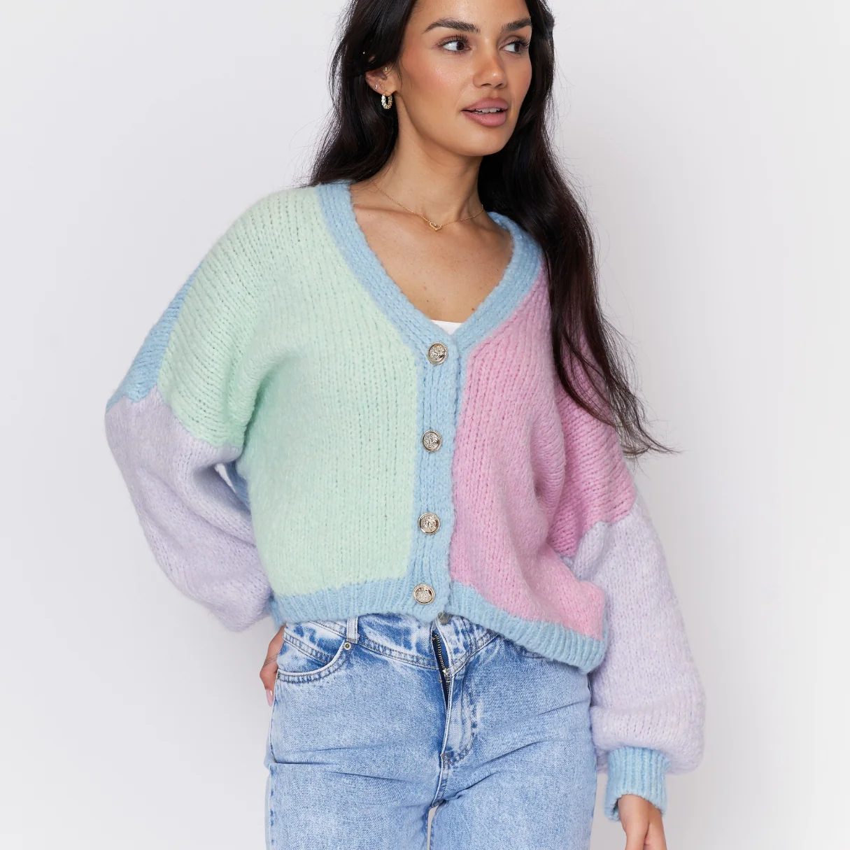 Pastell Velvet Oversized Cardigan - Image 5