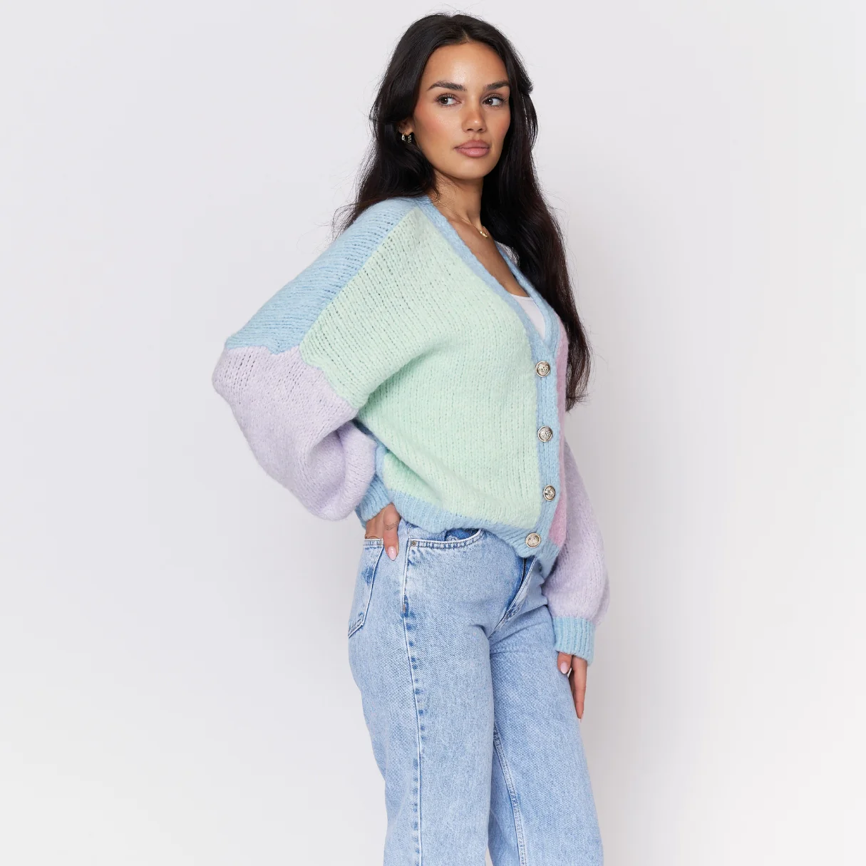 Pastell Velvet Oversized Cardigan - Image 7