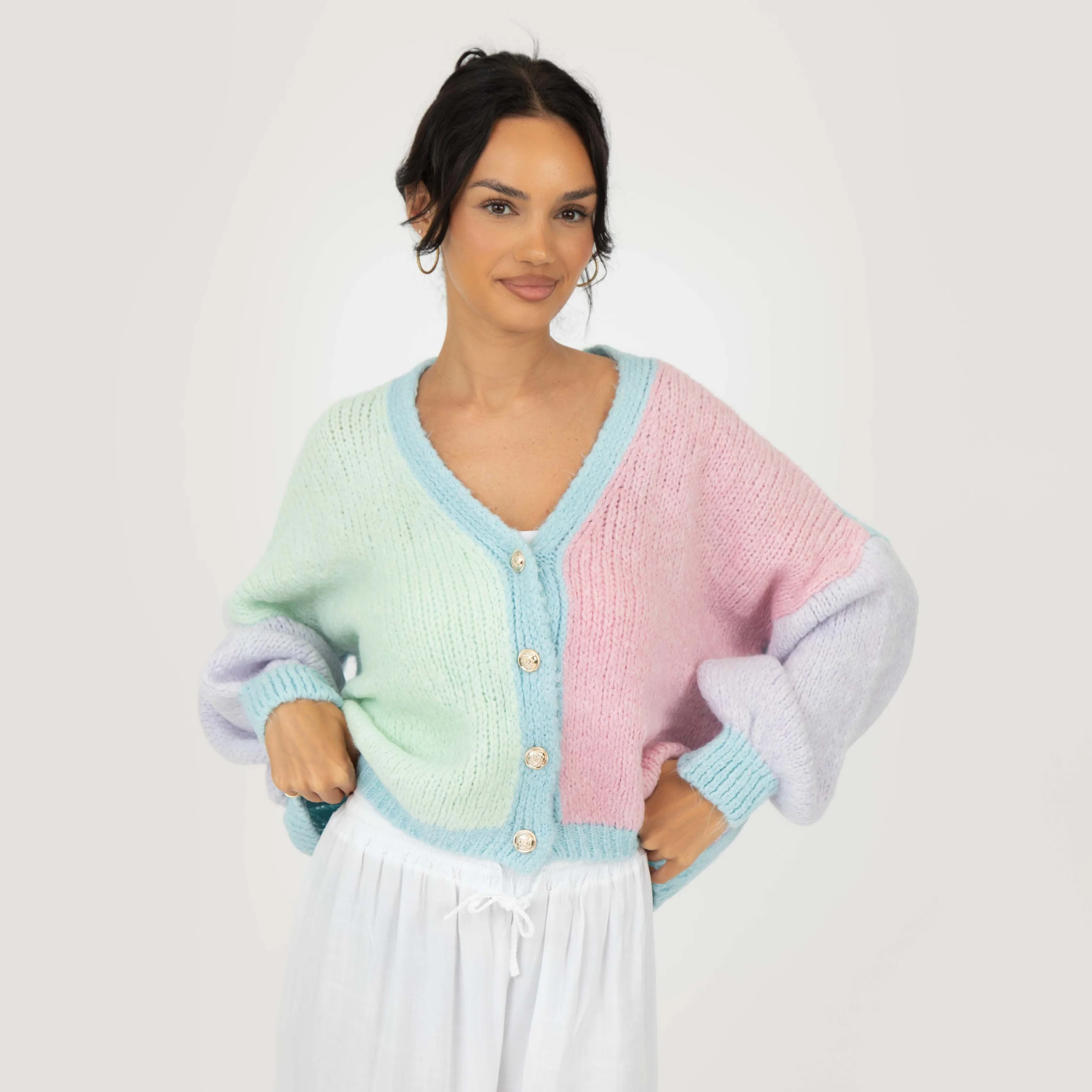 Pastell Velvet Oversized Cardigan - Image 8