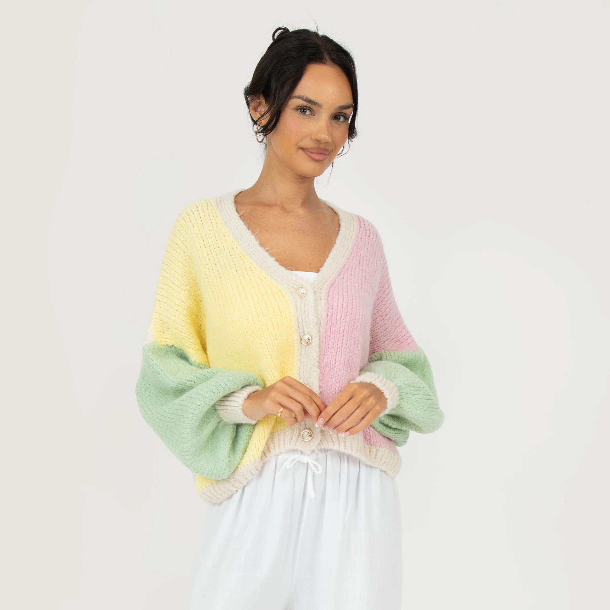 Pastell Velvet Oversized Cardigan - Image 9