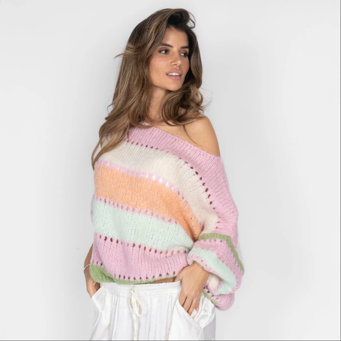 Pastell Stripe Pullover - Image 8