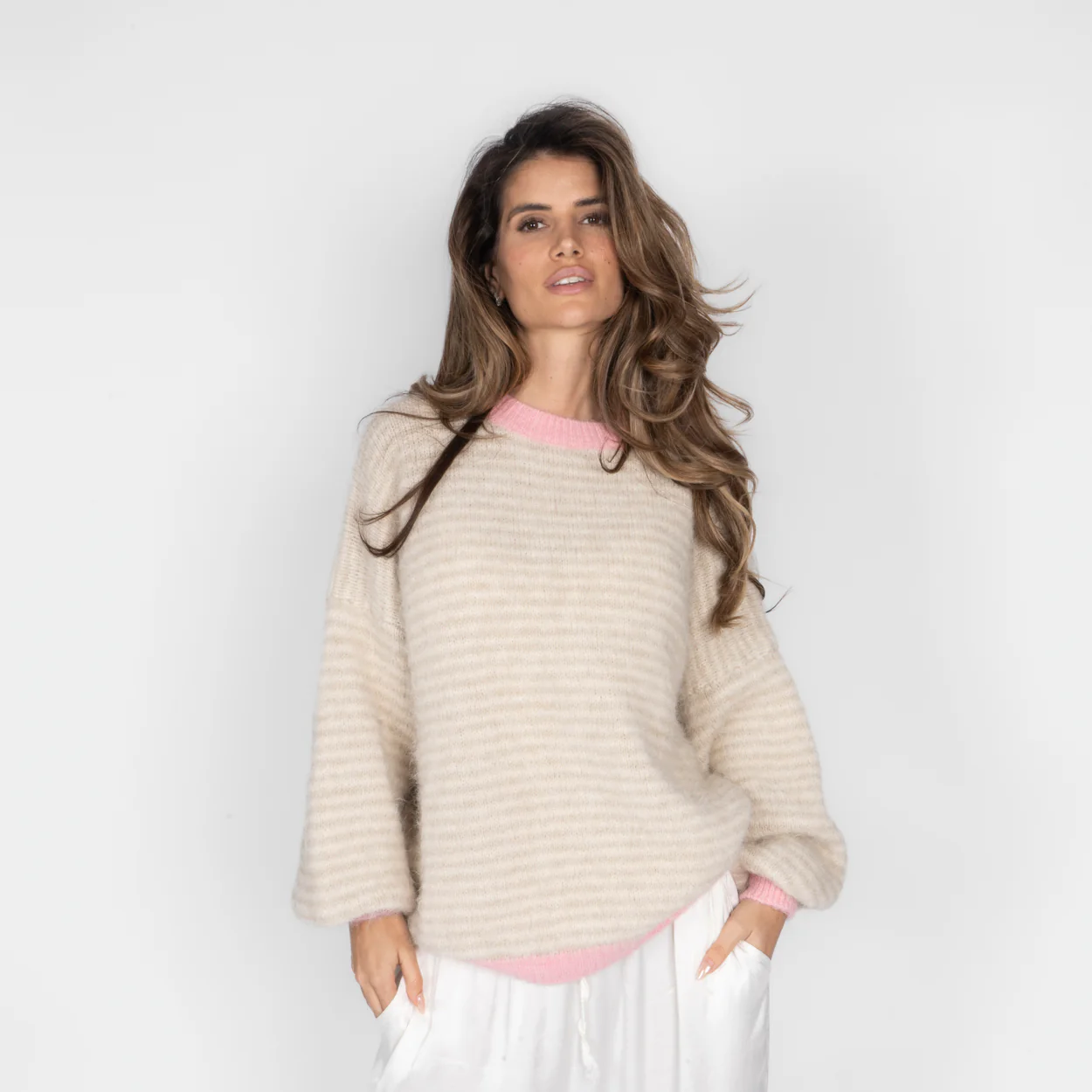 Soft Glow Stripe Pullover - Image 11