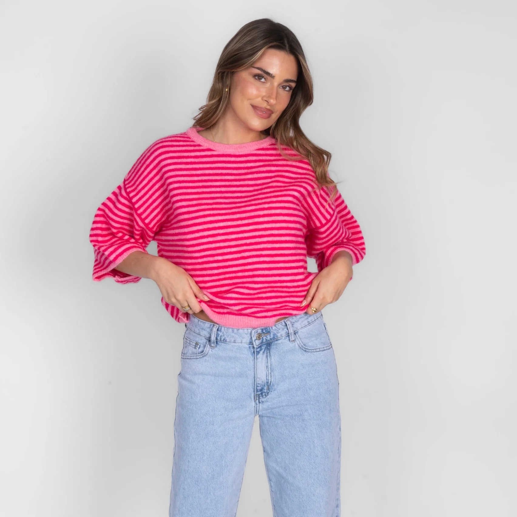 Soft Stripe Knit T-Shirt - Image 10