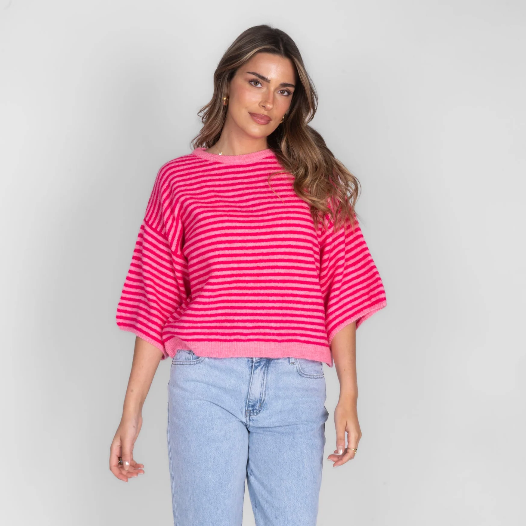 Soft Stripe Knit T-Shirt - Image 11