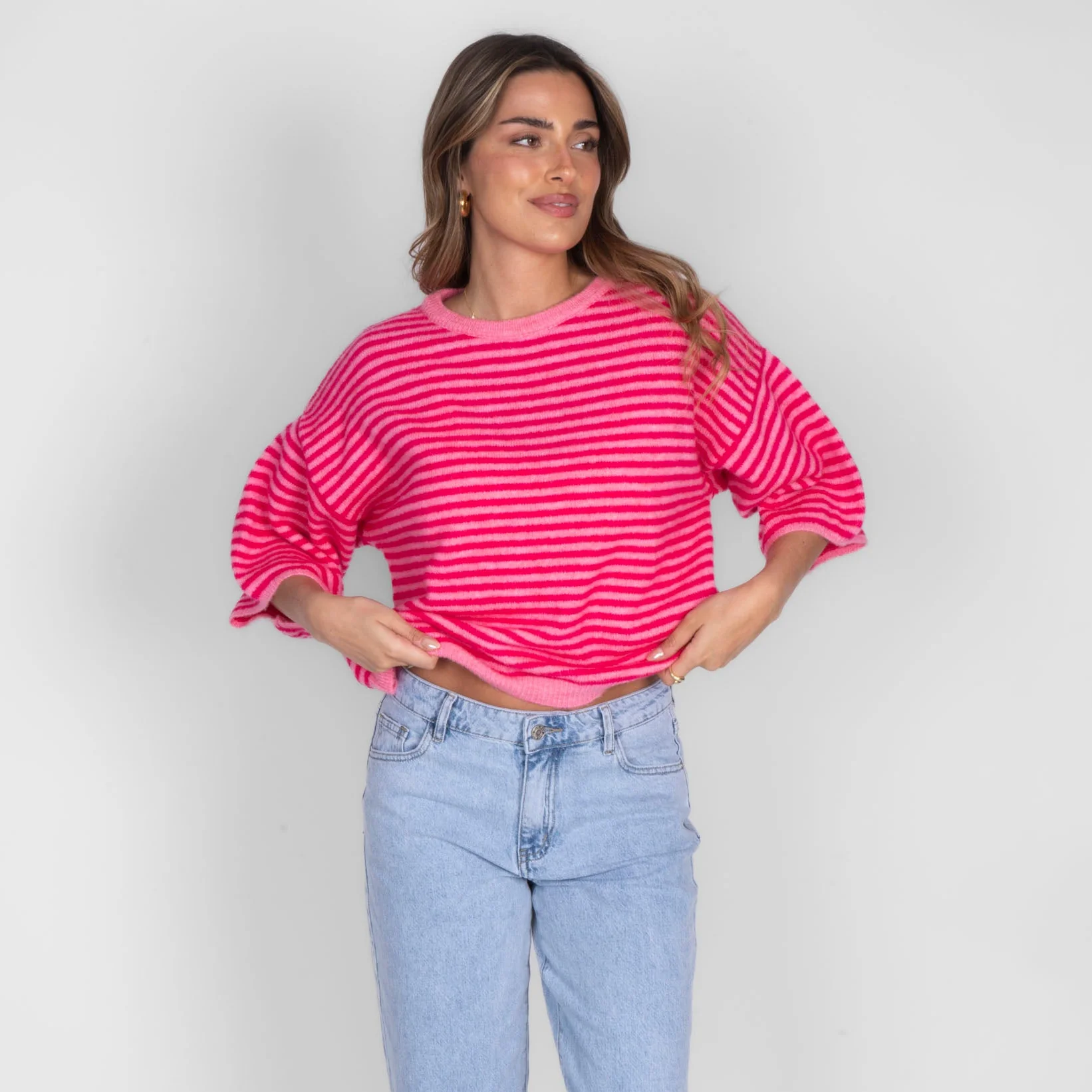 Soft Stripe Knit T-Shirt - Image 9