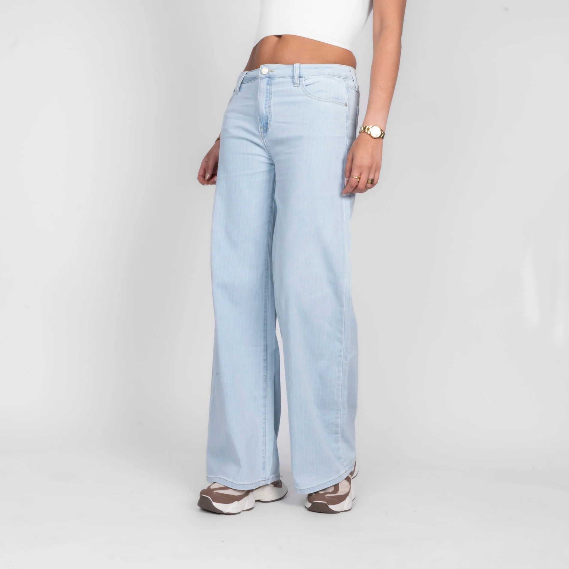 Soft Stripe Straight Jeans - Image 3