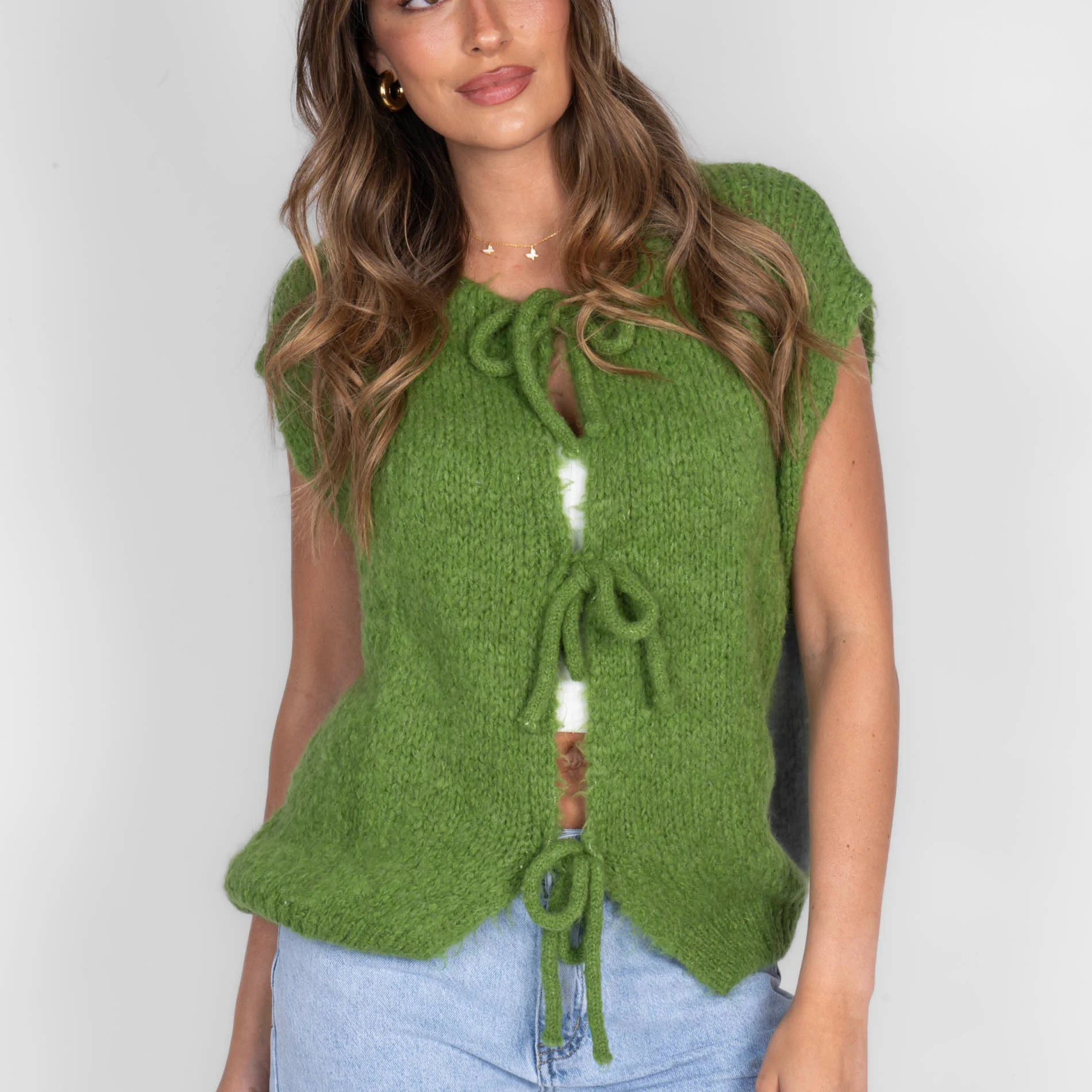 Strickweste mit Schleifen - Image 3
