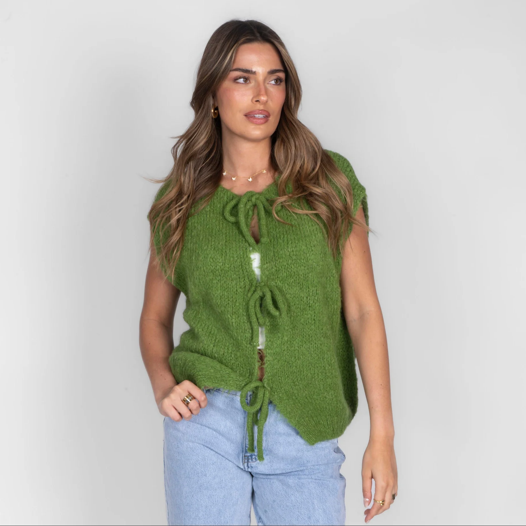 Strickweste mit Schleifen - Image 6